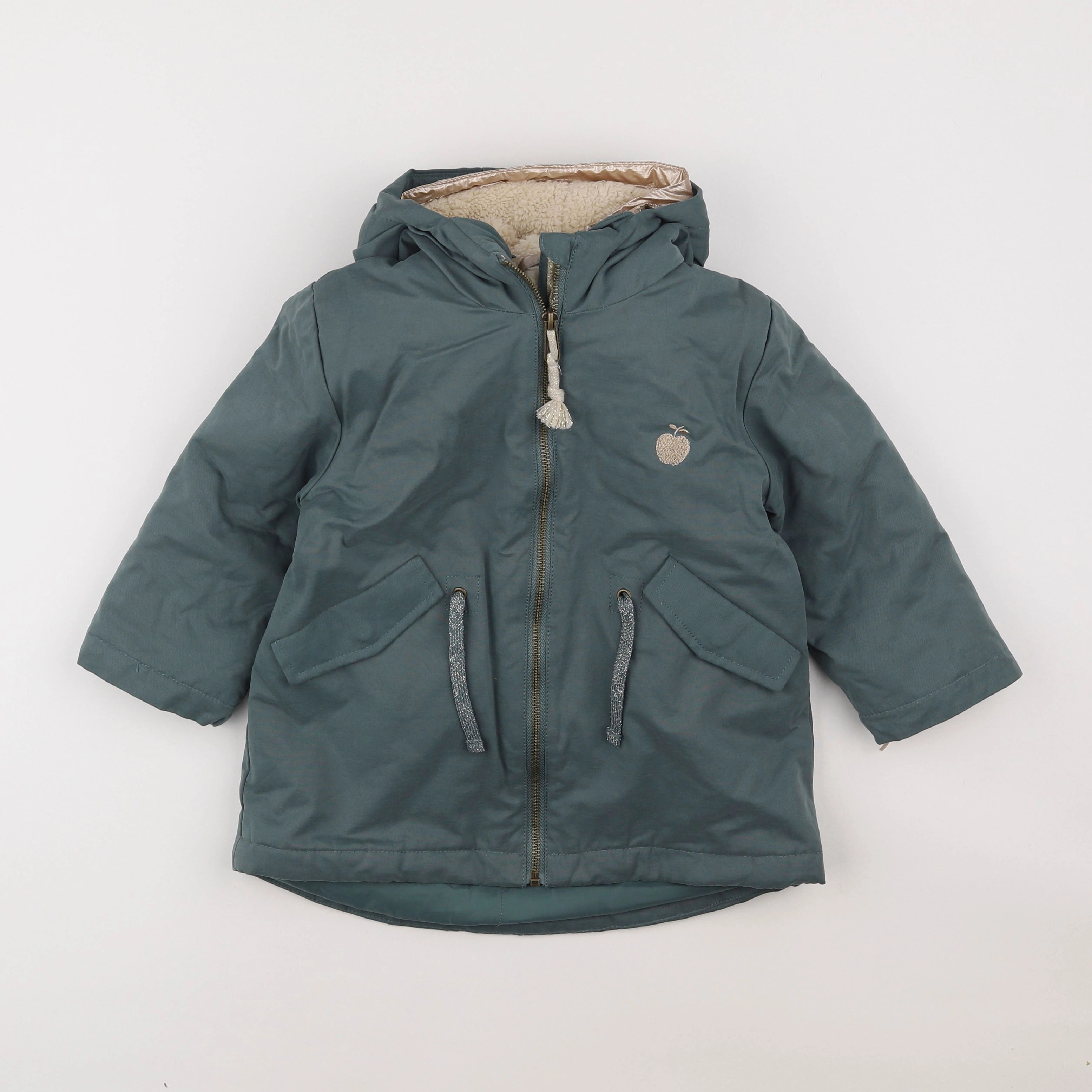 Vertbaudet - parka vert - 5 ans