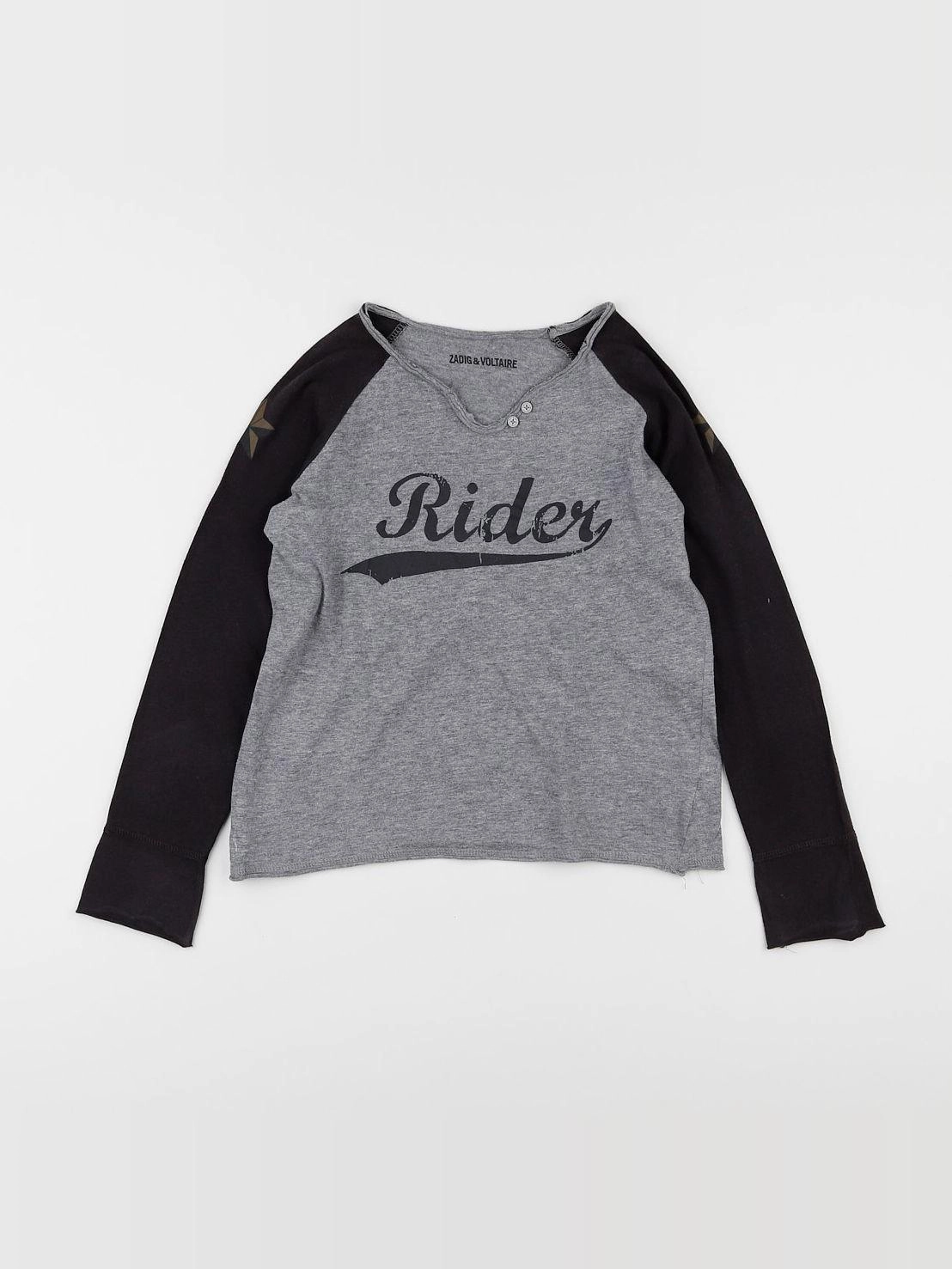 Zadig & Voltaire - tee-shirt gris - 8 ans