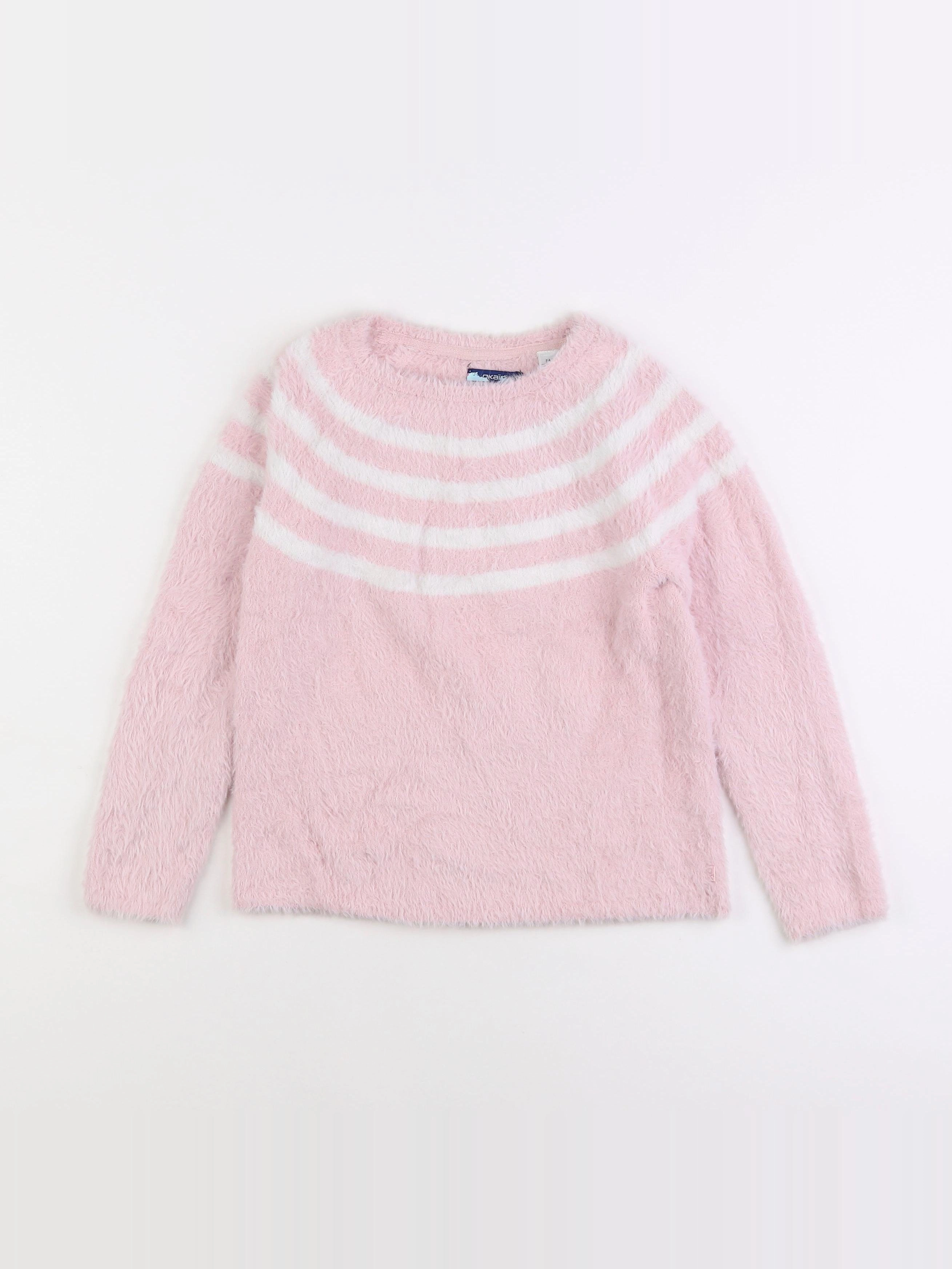 Okaidi - pull rose - 8 ans