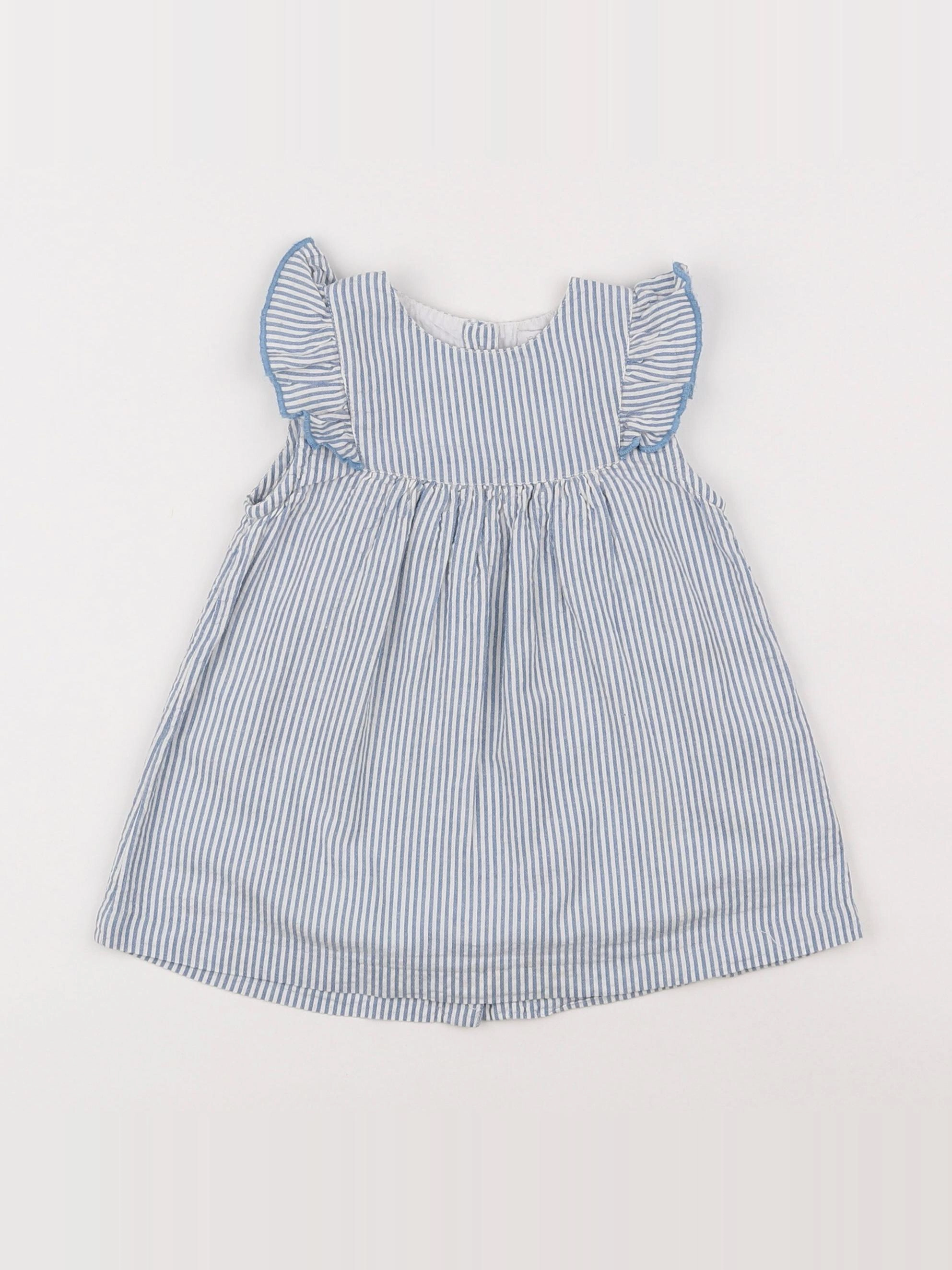 Cadet Rousselle - robe bleu - 12 mois