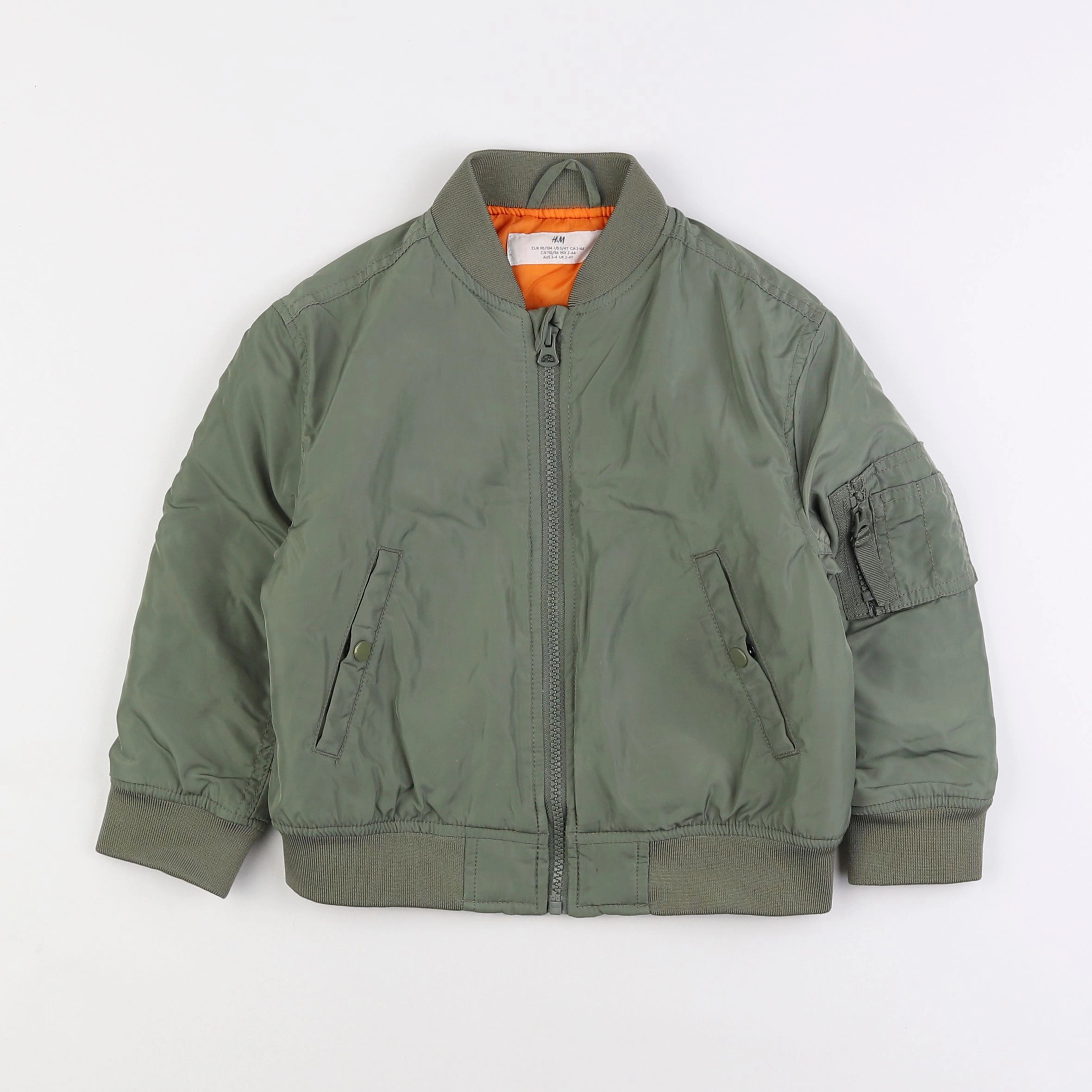 H&M - veste vert - 2/4 ans