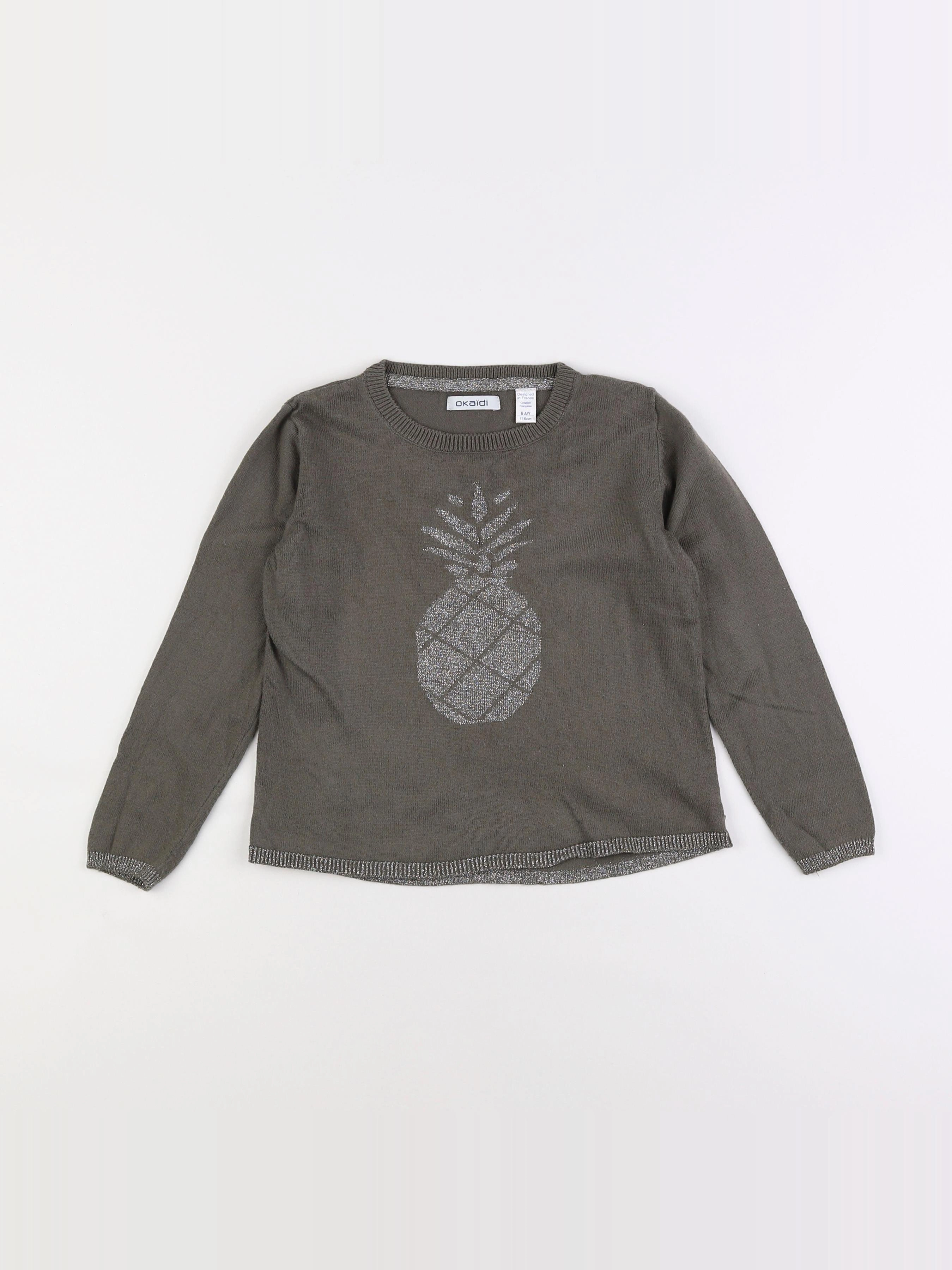 Okaidi - pull vert - 6 ans