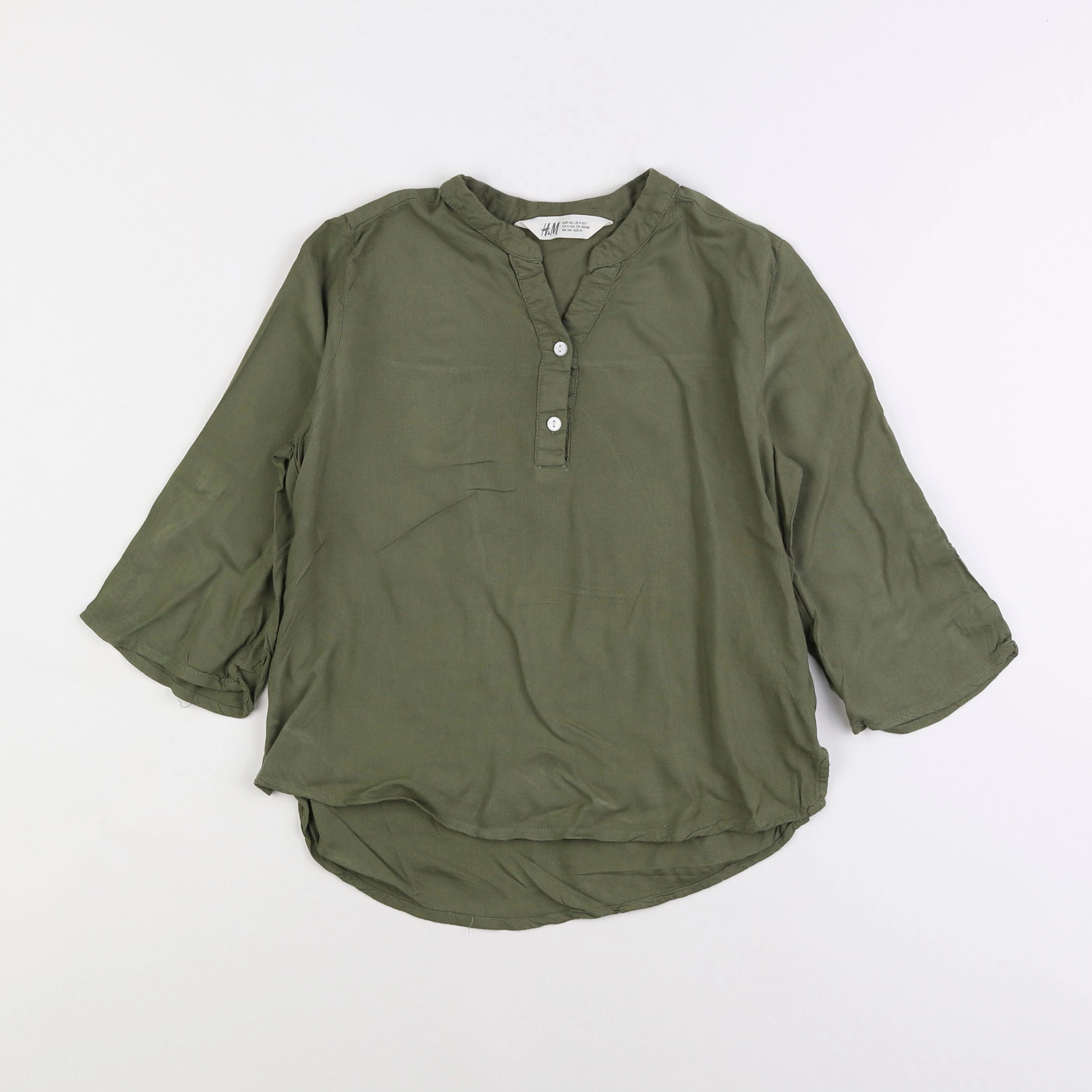 H&M - blouse vert - 9/10 ans