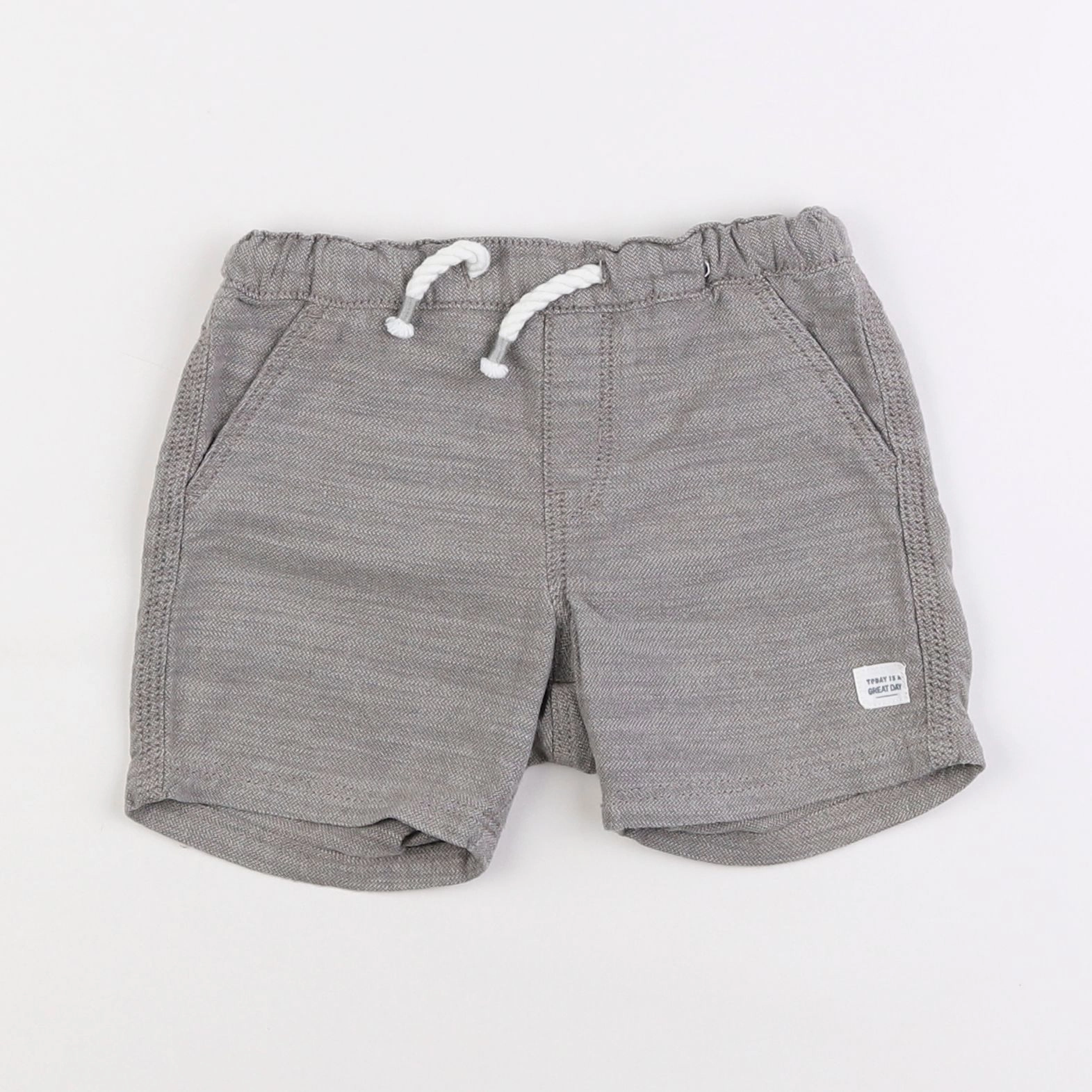 H&M - short gris - 12/18 mois