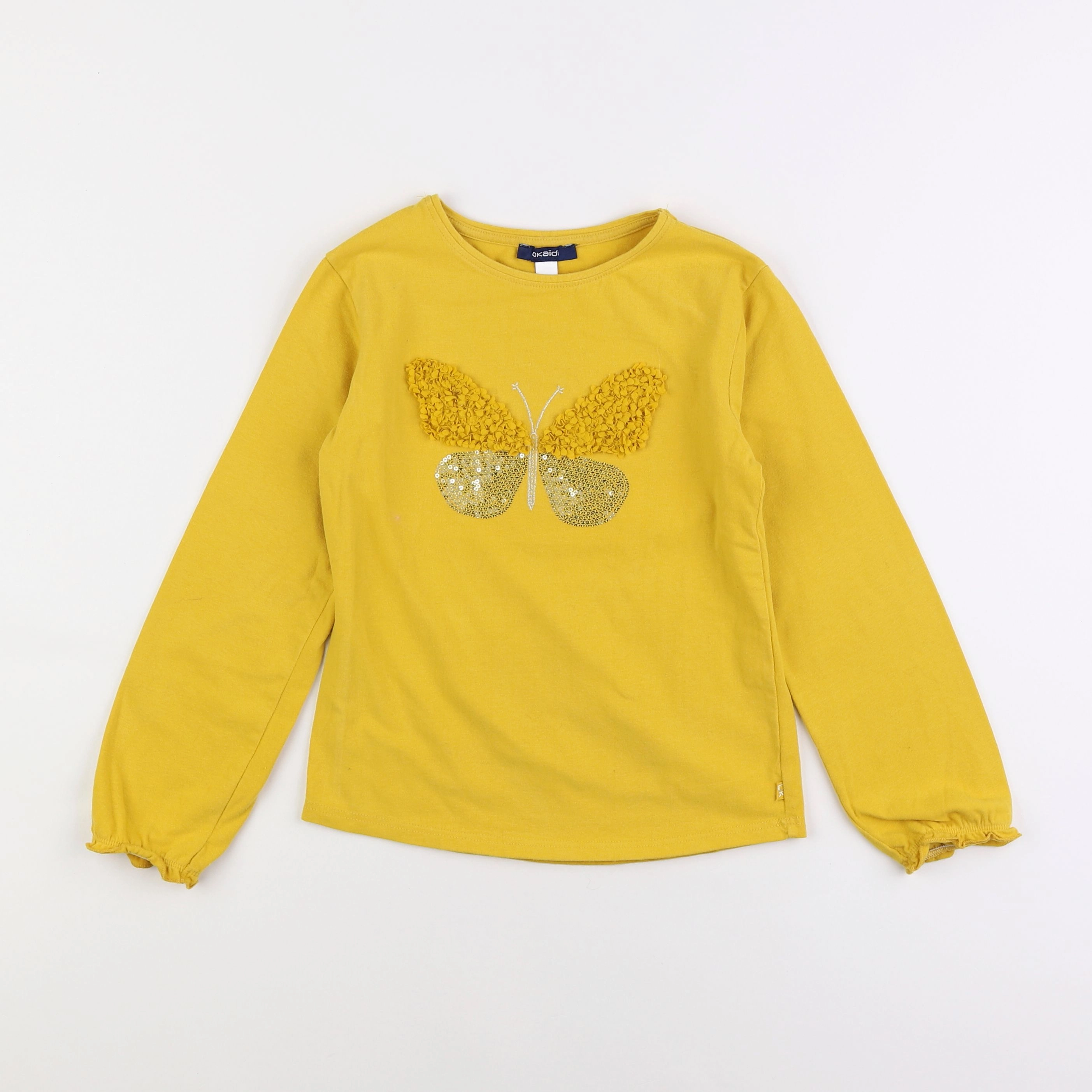 Okaidi - tee-shirt jaune - 8 ans