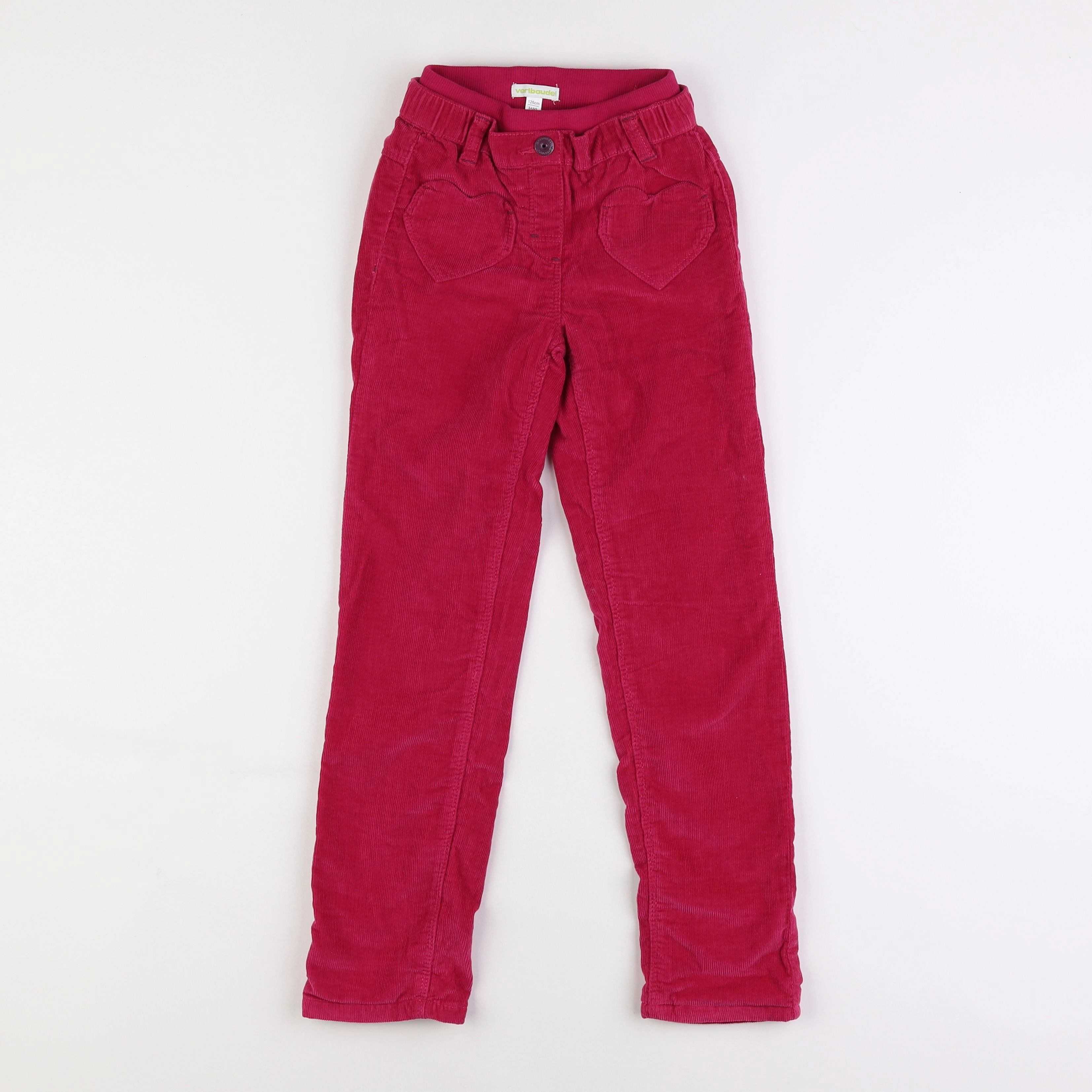 Vertbaudet - pantalon doublé rose - 8 ans
