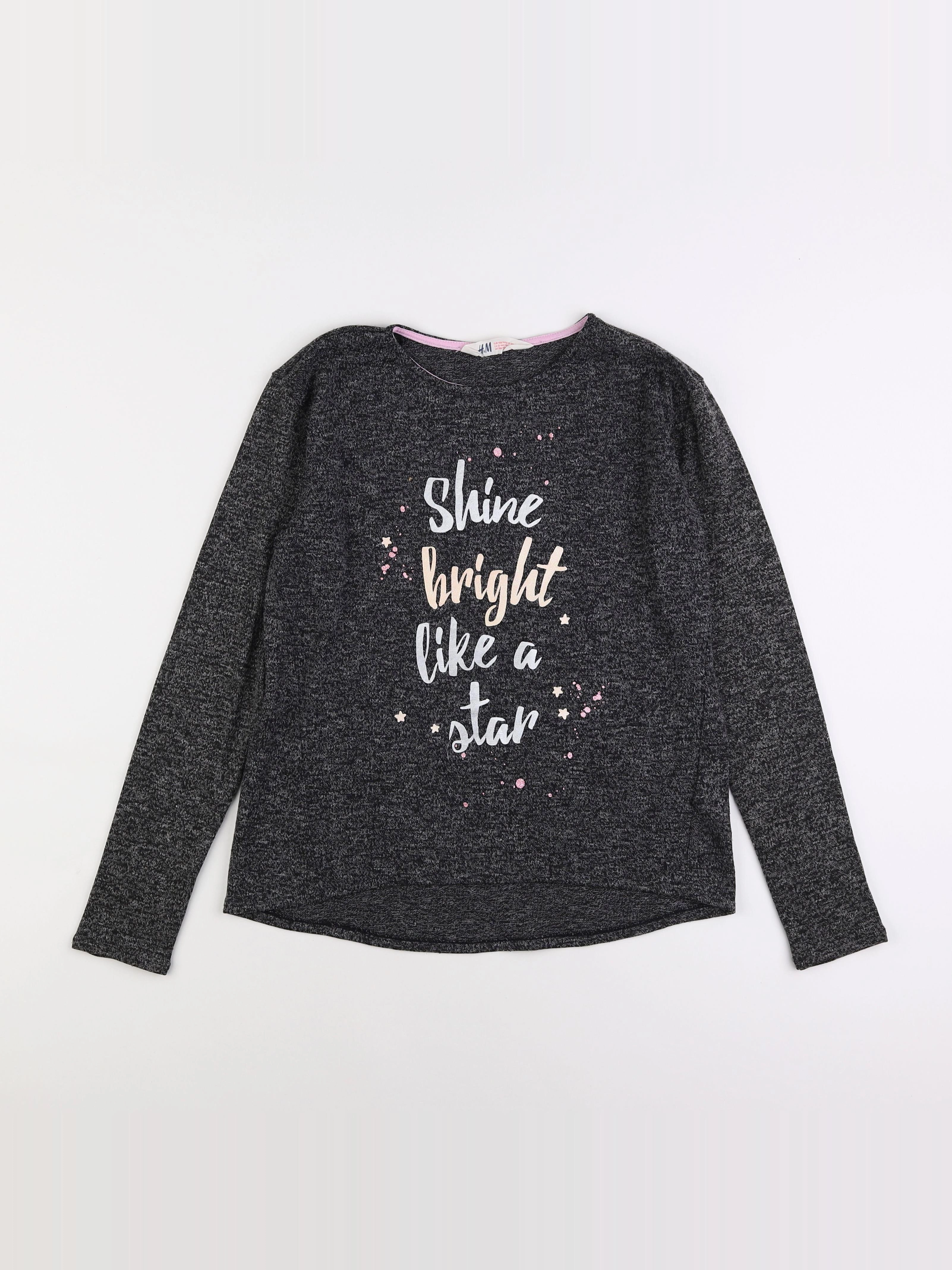 H&M - tee-shirt gris - 12/14 ans