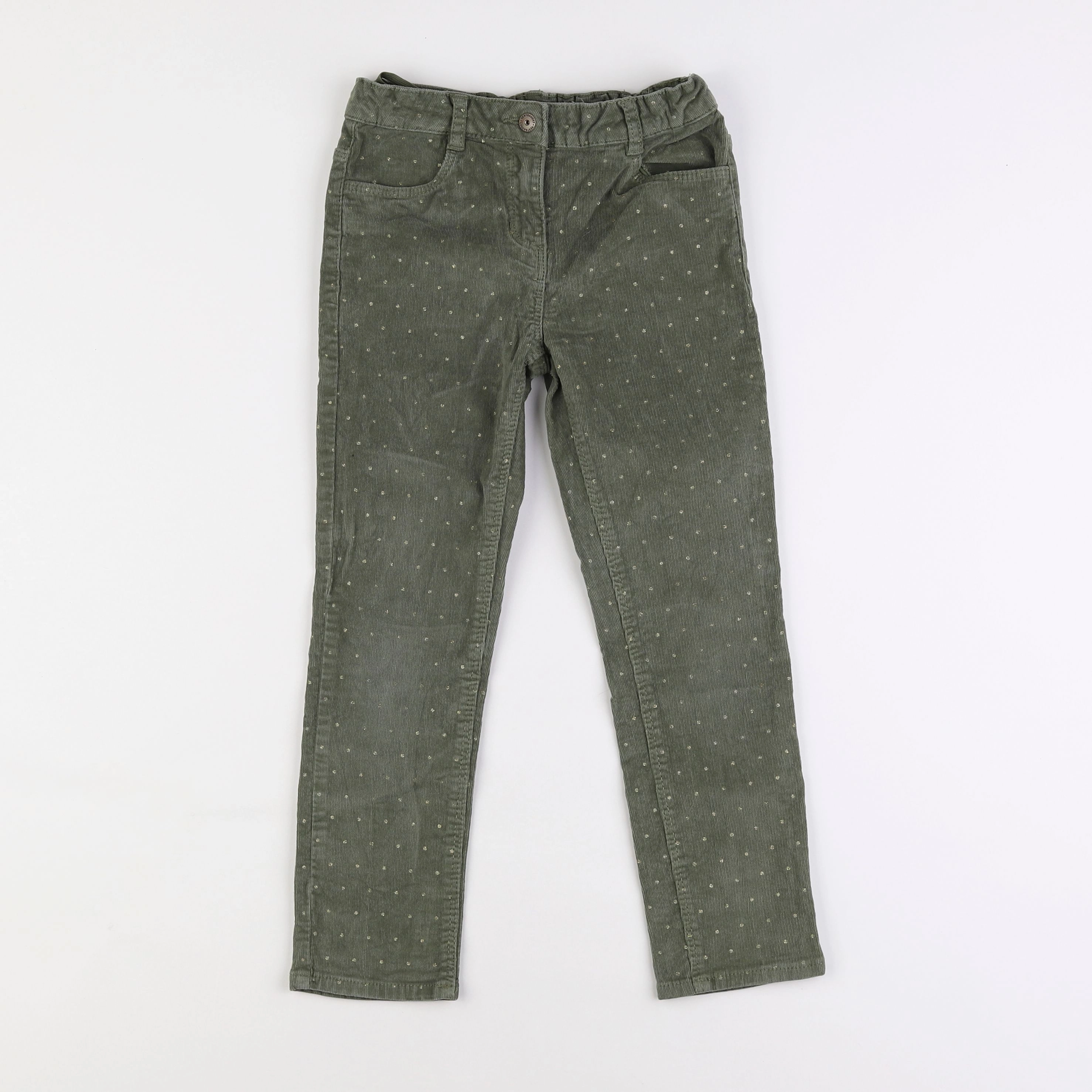 Vertbaudet - pantalon vert - 7 ans