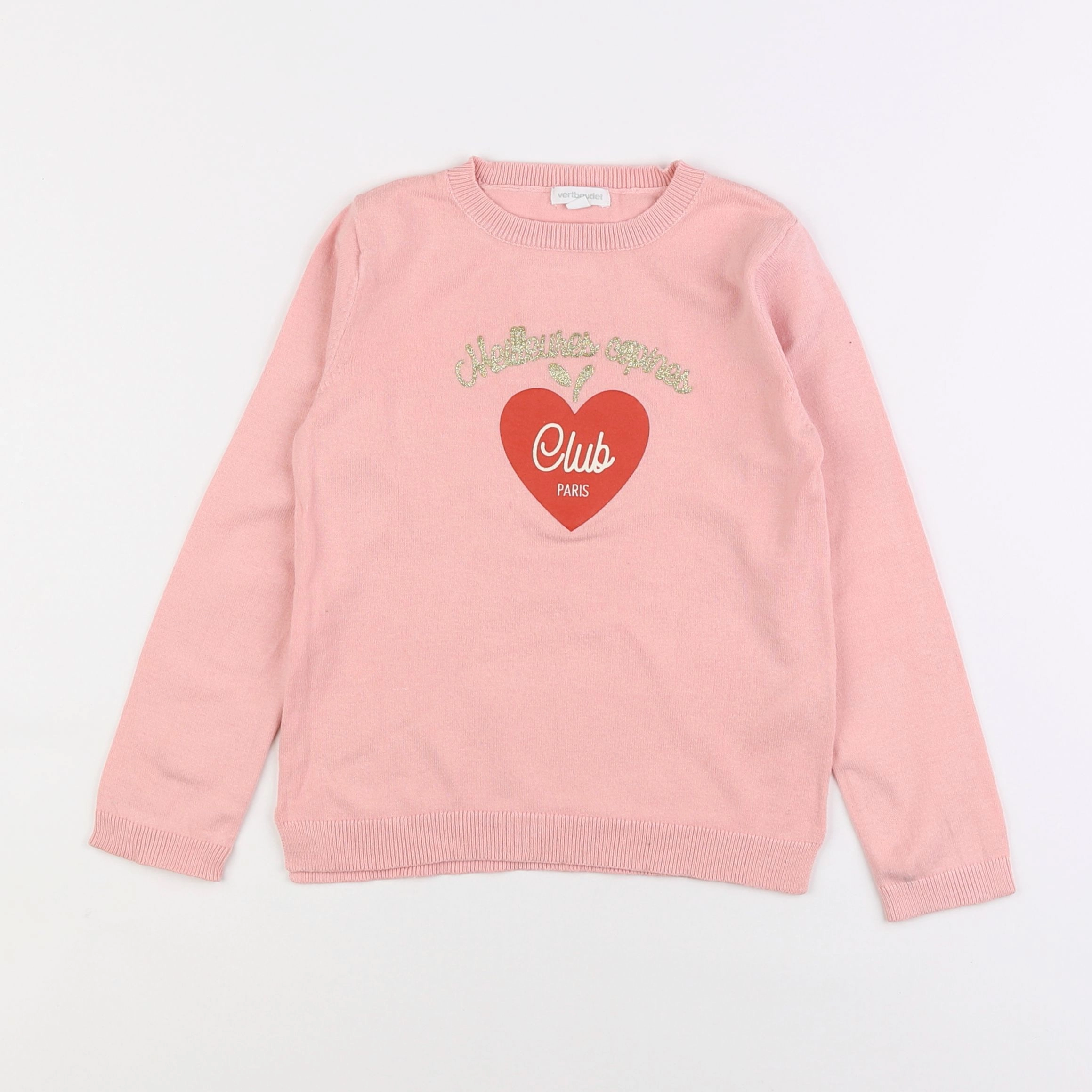 Vertbaudet - pull rose - 6 ans