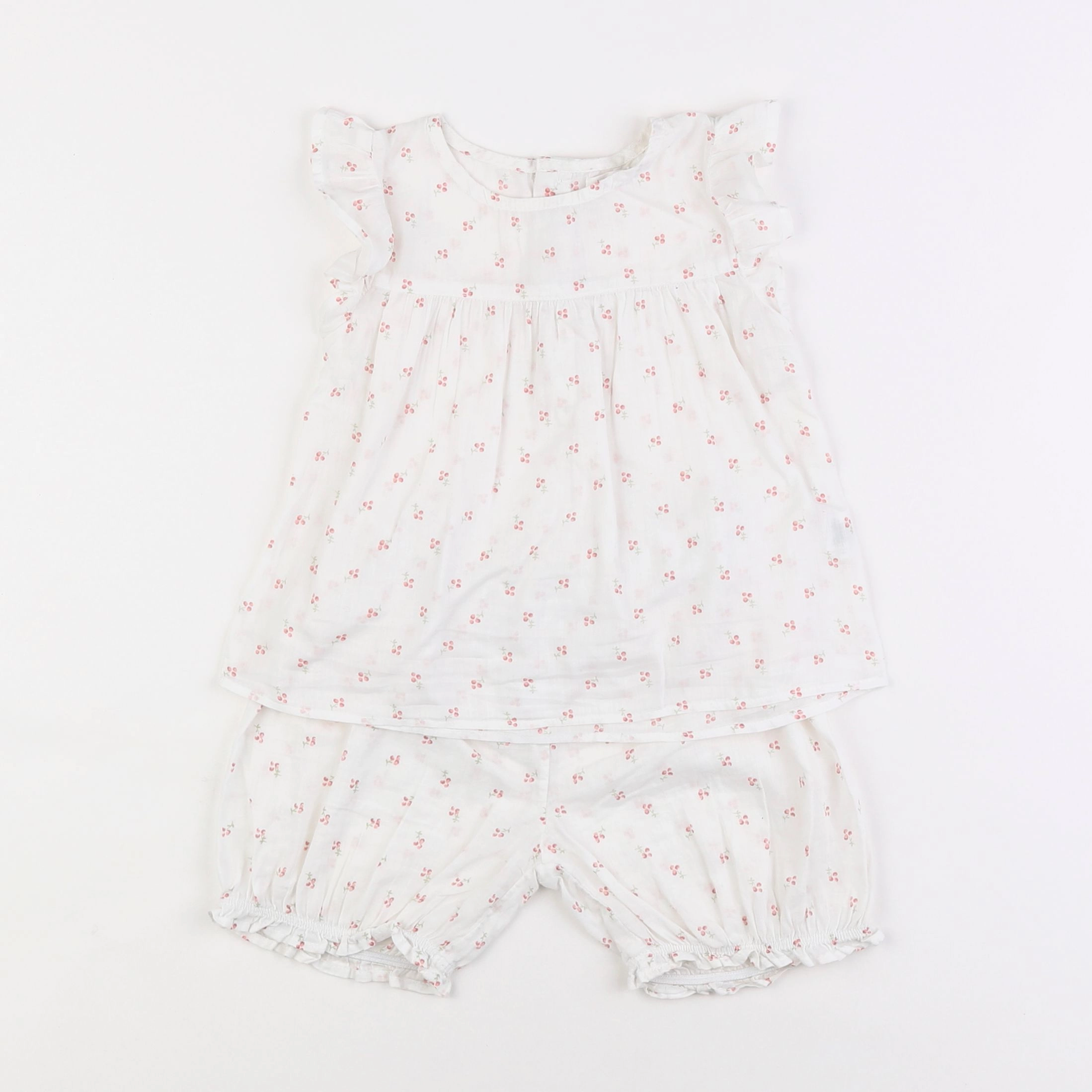 Boutchou - pyjama coton blanc - 2 ans