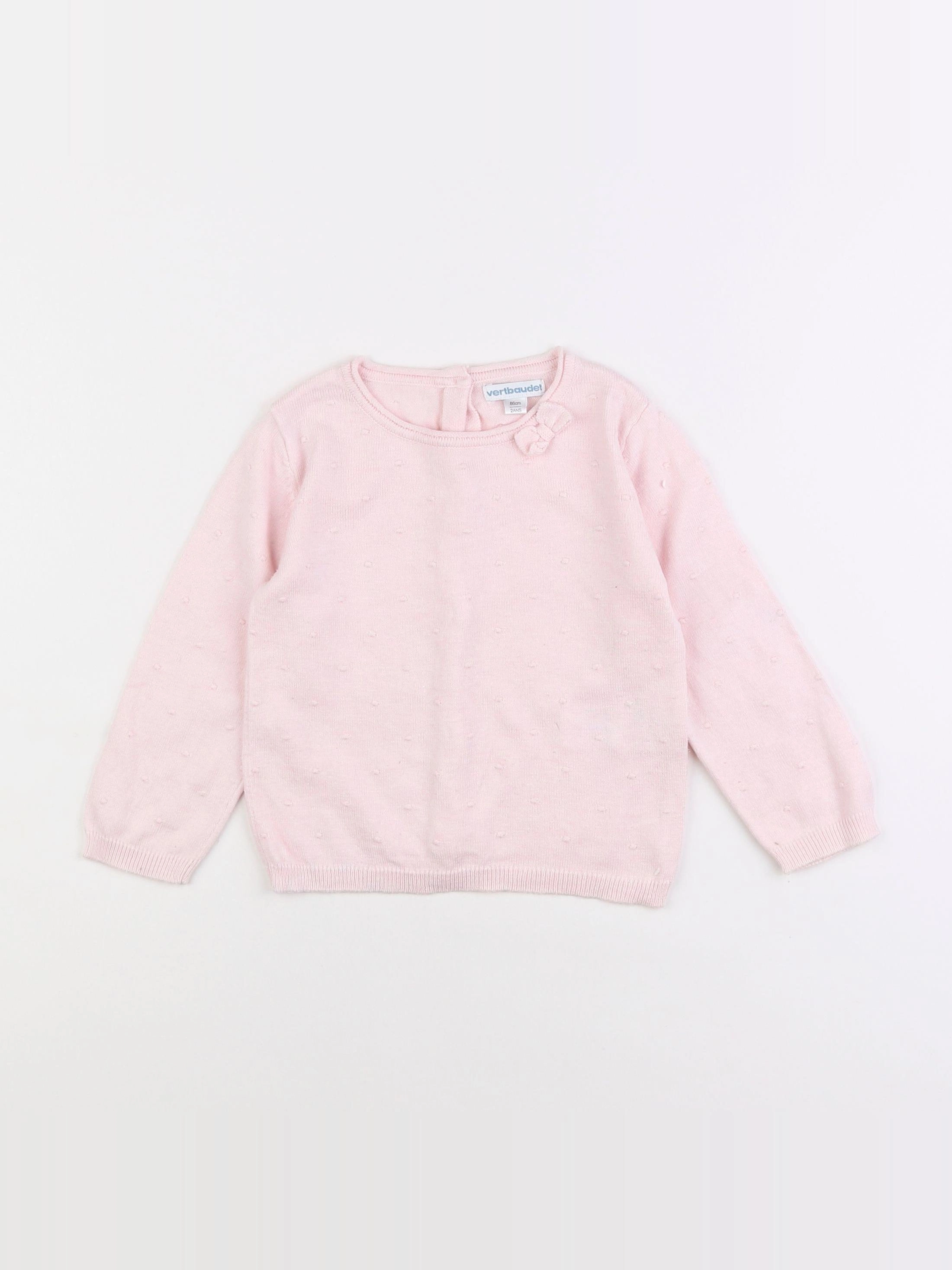 Vertbaudet - pull rose - 2 ans