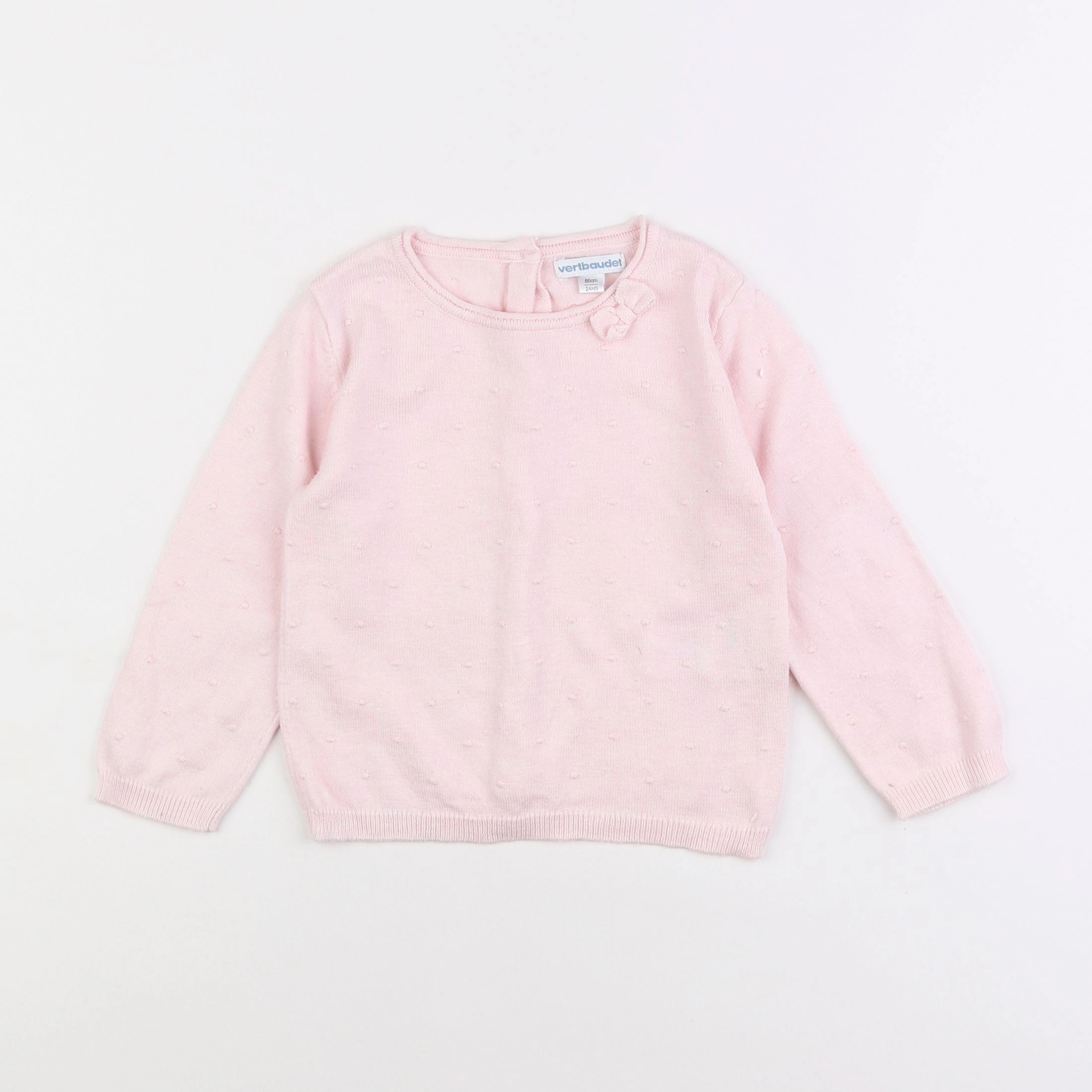 Vertbaudet - pull rose - 2 ans