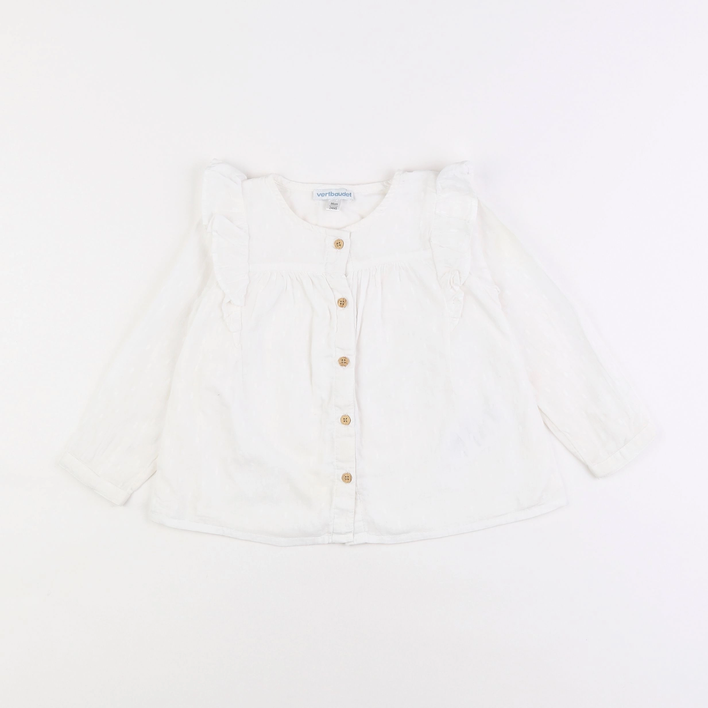 Vertbaudet - blouse blanc - 2 ans