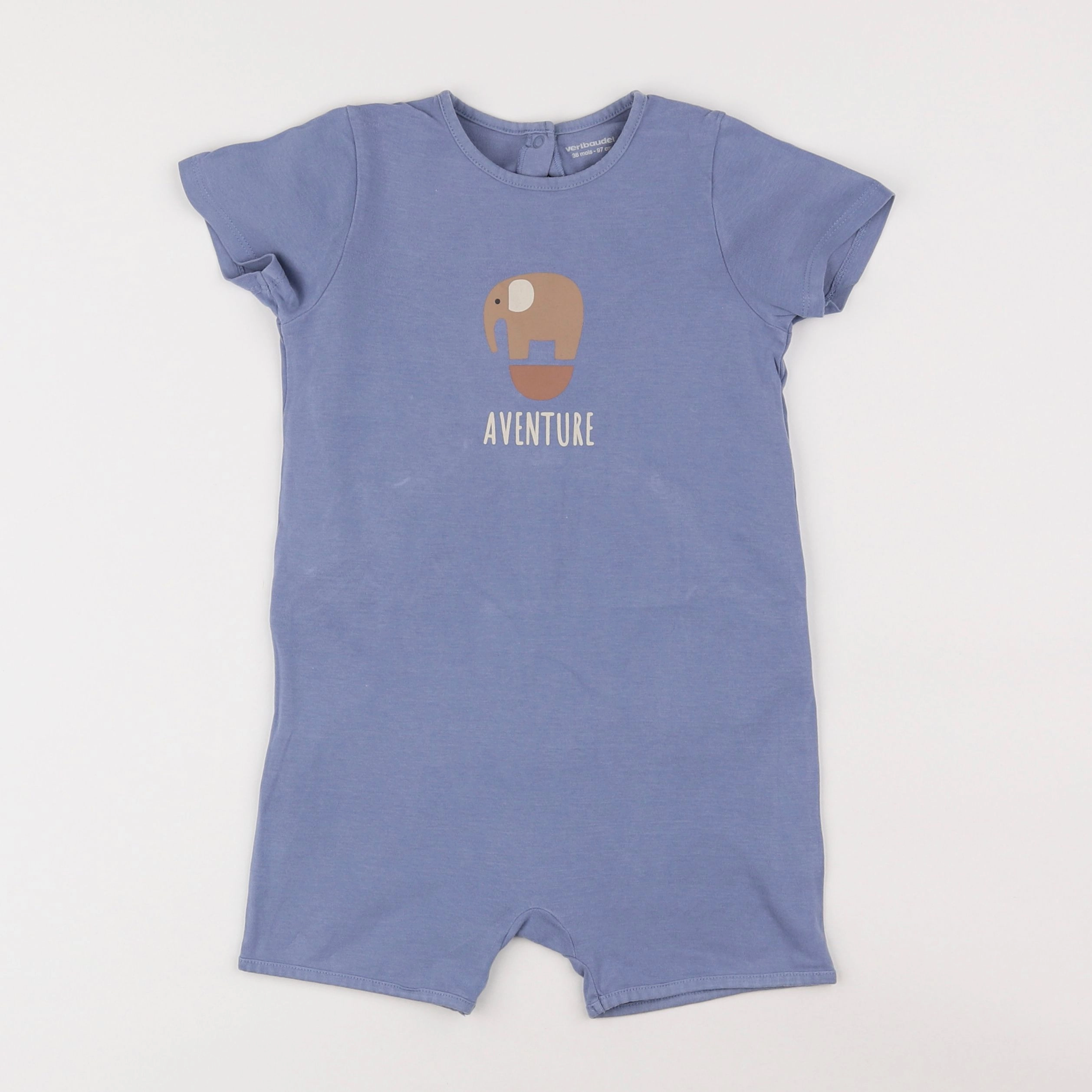 Vertbaudet - pyjama coton bleu - 3 ans