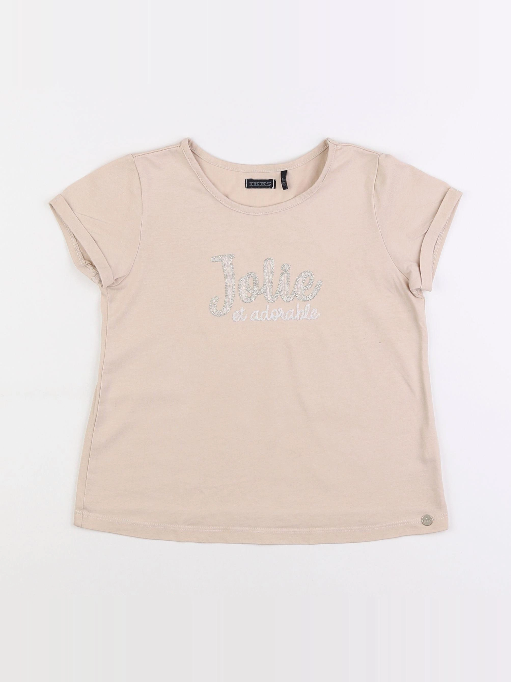 IKKS - tee-shirt beige - 8 ans