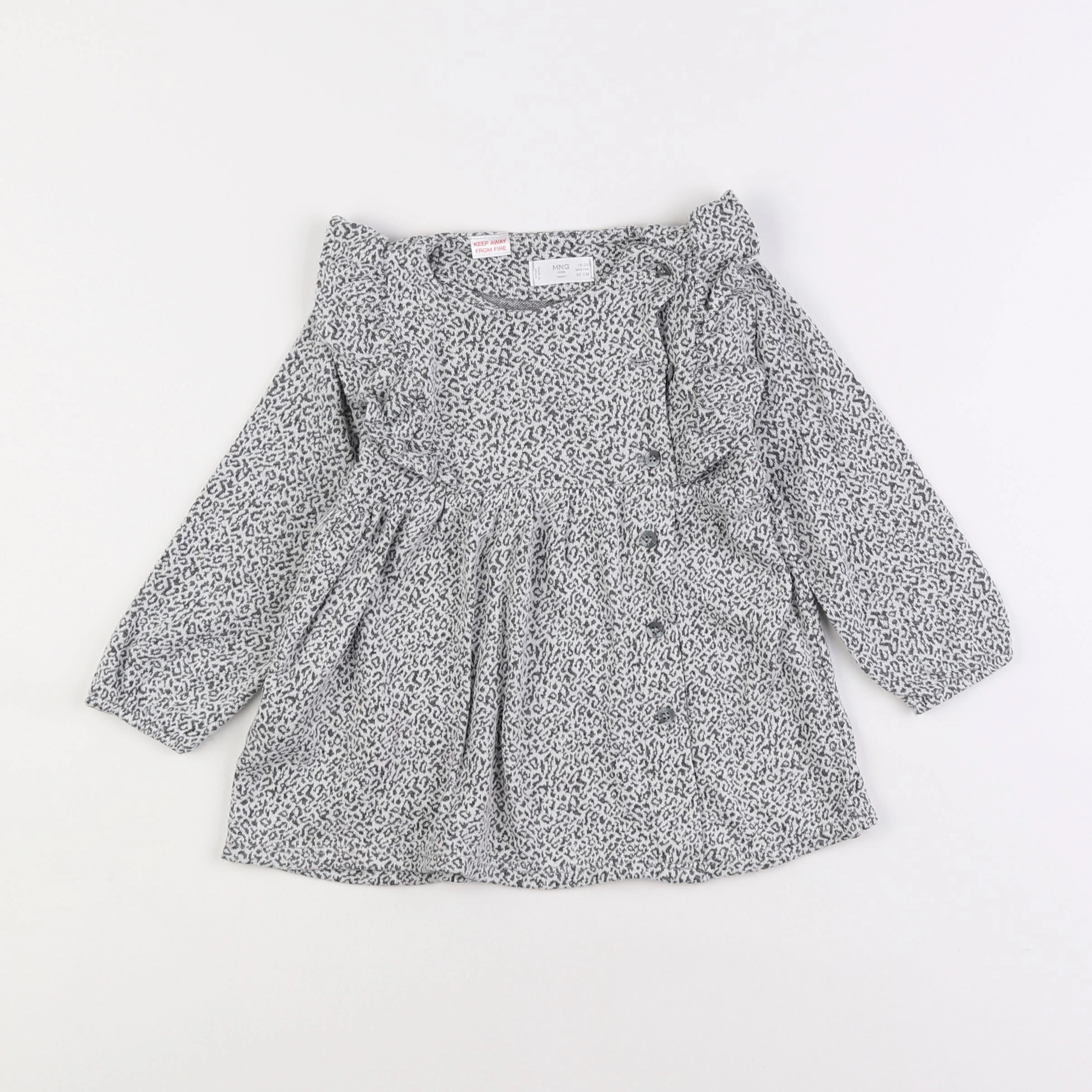 Mango - robe gris - 18 mois à 2 ans