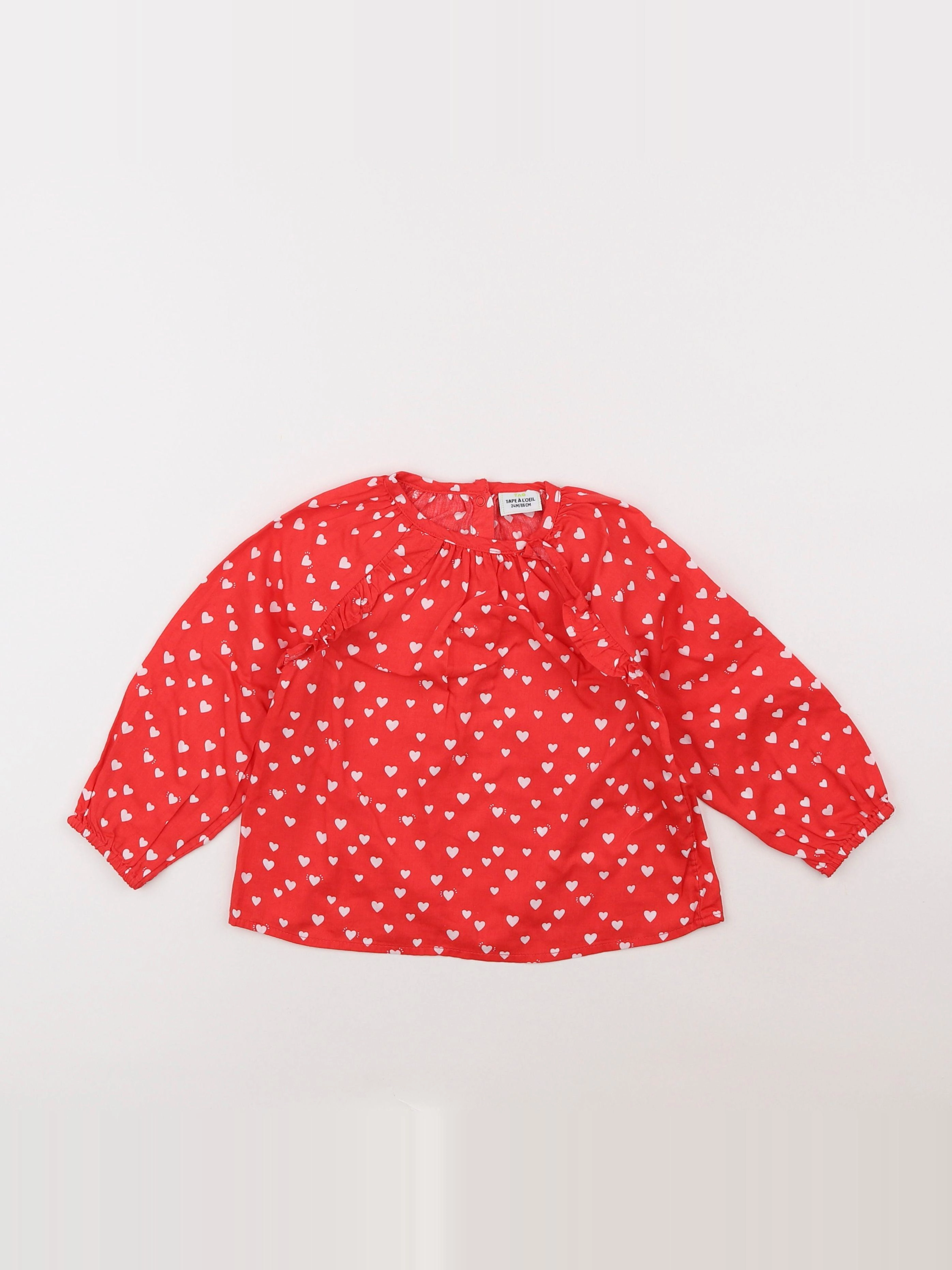 Tape à l'oeil - blouse rouge - 2 ans