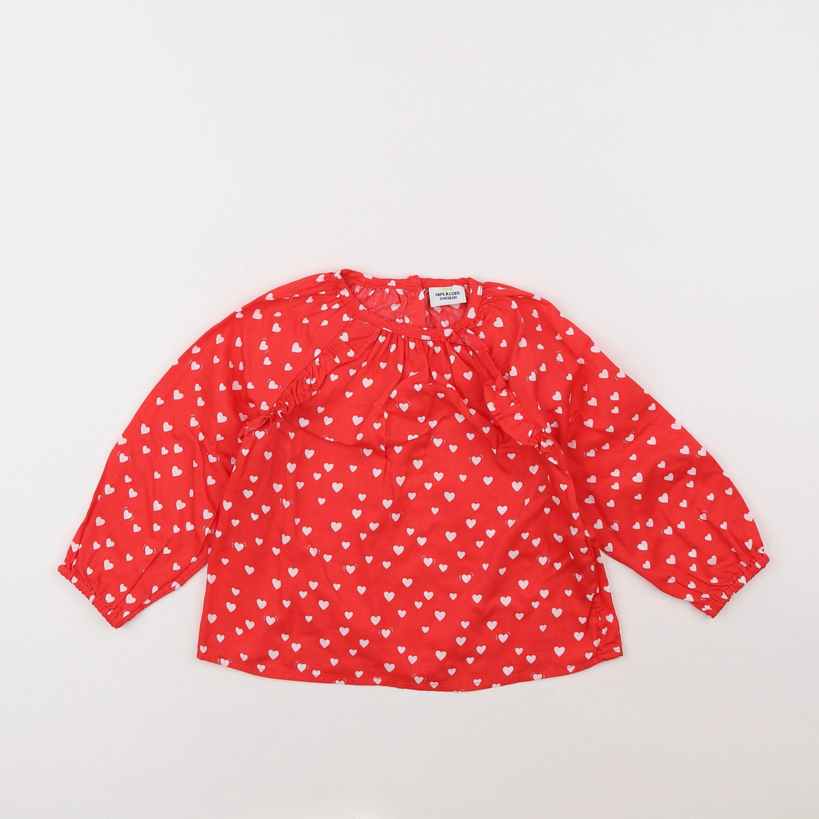 Tape à l'oeil - blouse rouge - 2 ans