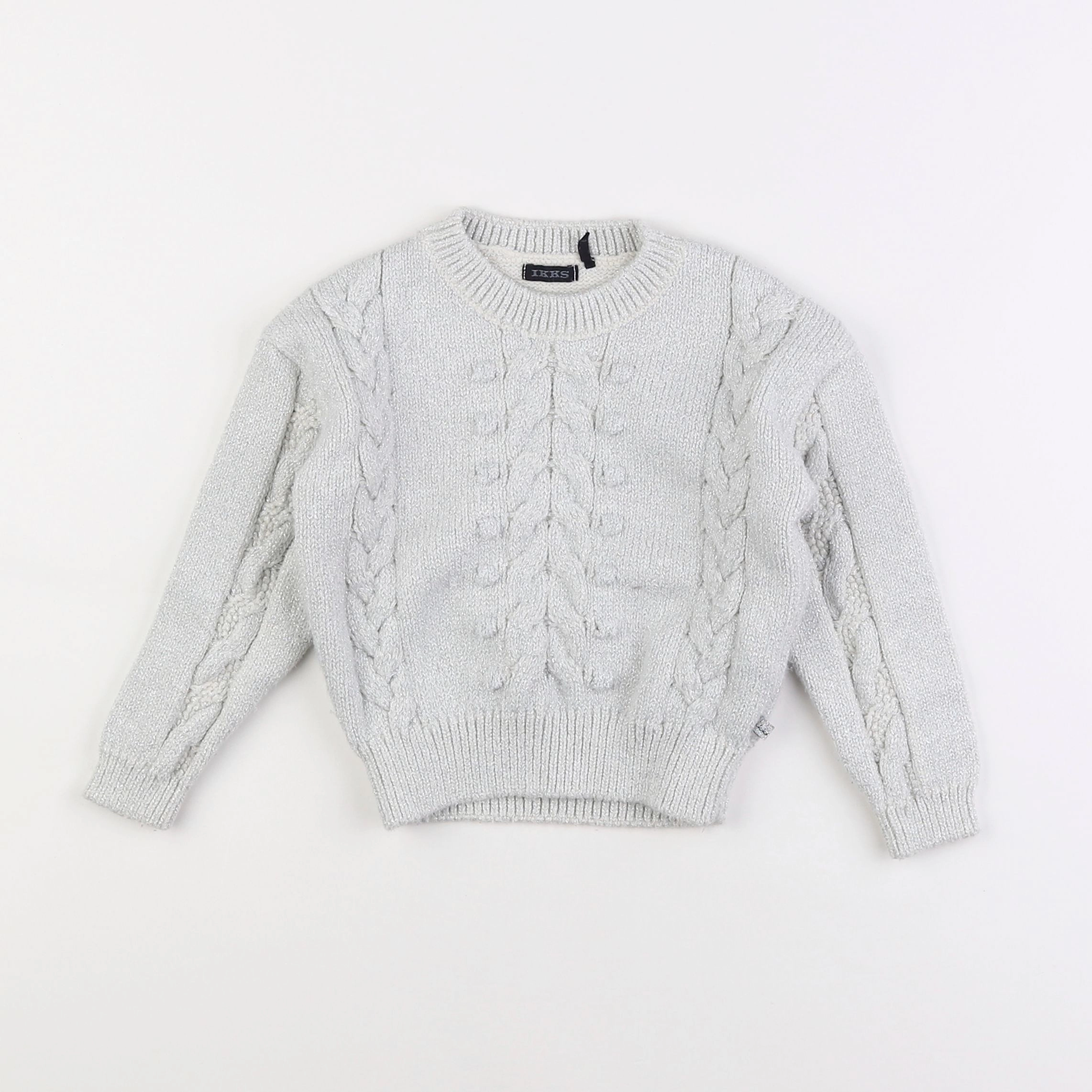 IKKS - pull gris, argent - 4 ans