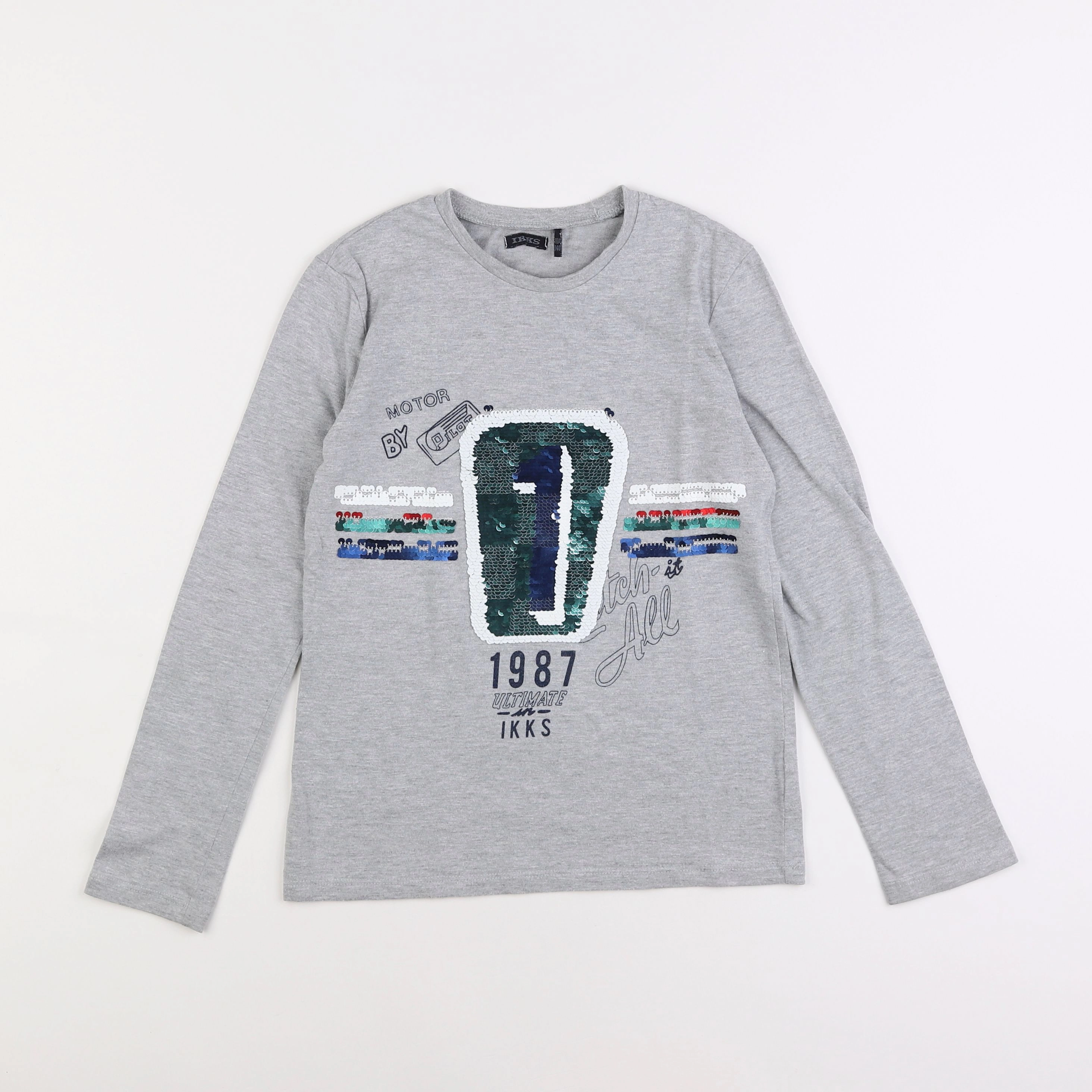 IKKS - tee-shirt gris - 10 ans