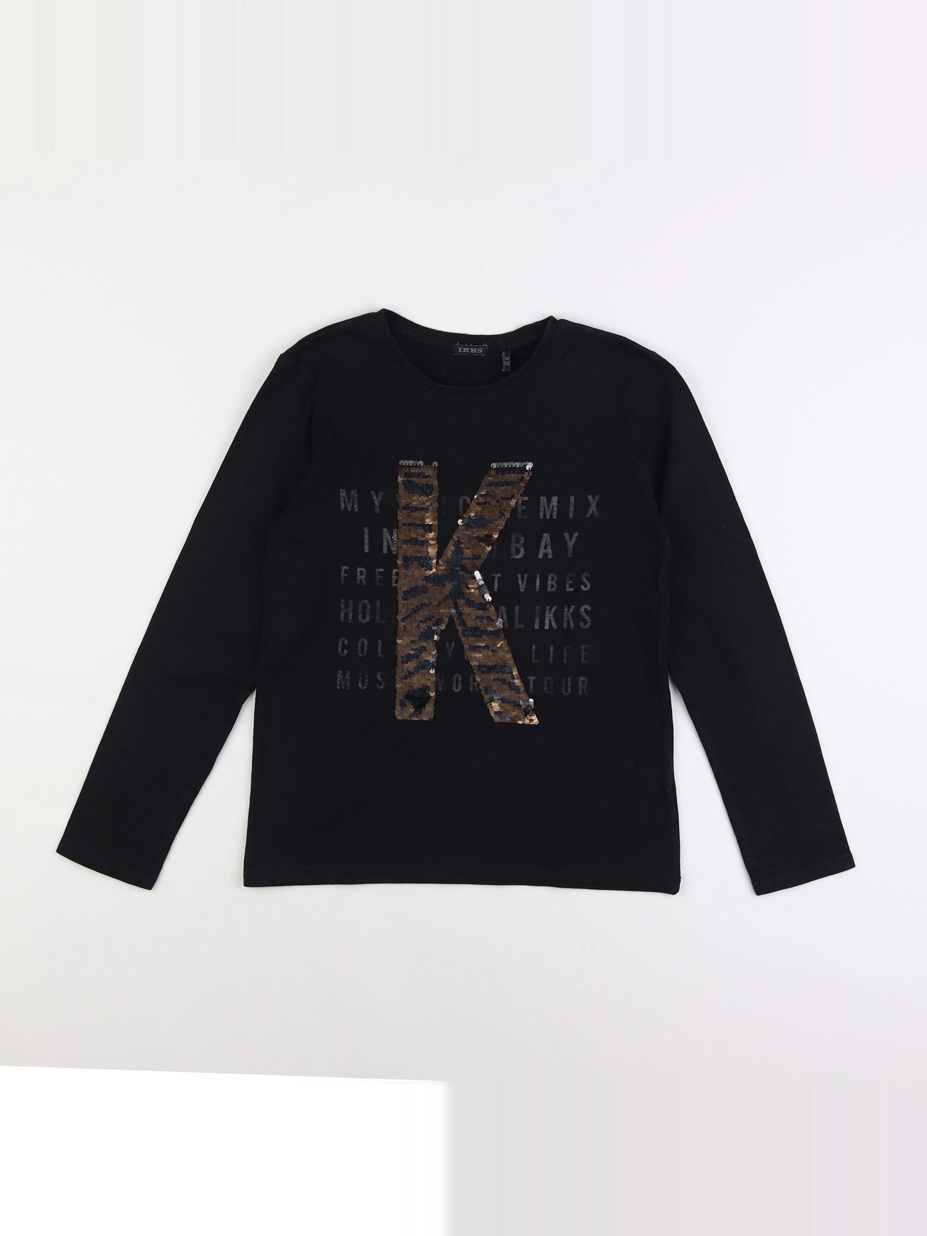 IKKS - tee-shirt noir - 10 ans