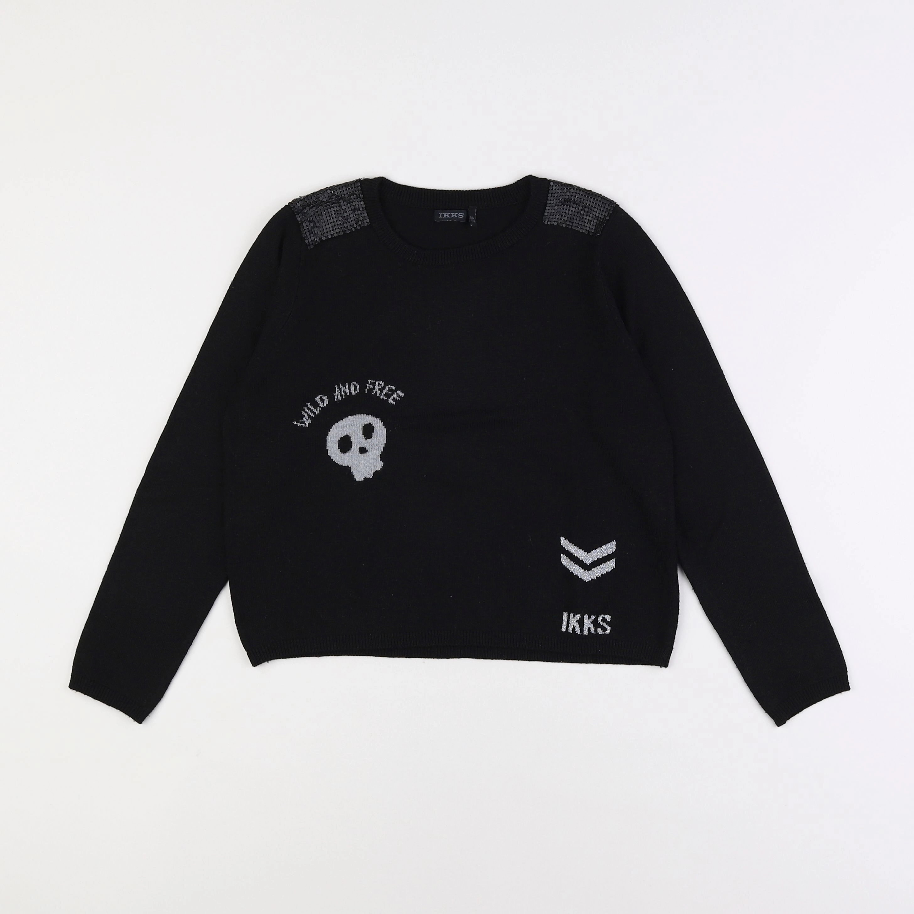 IKKS - pull noir - 8 ans