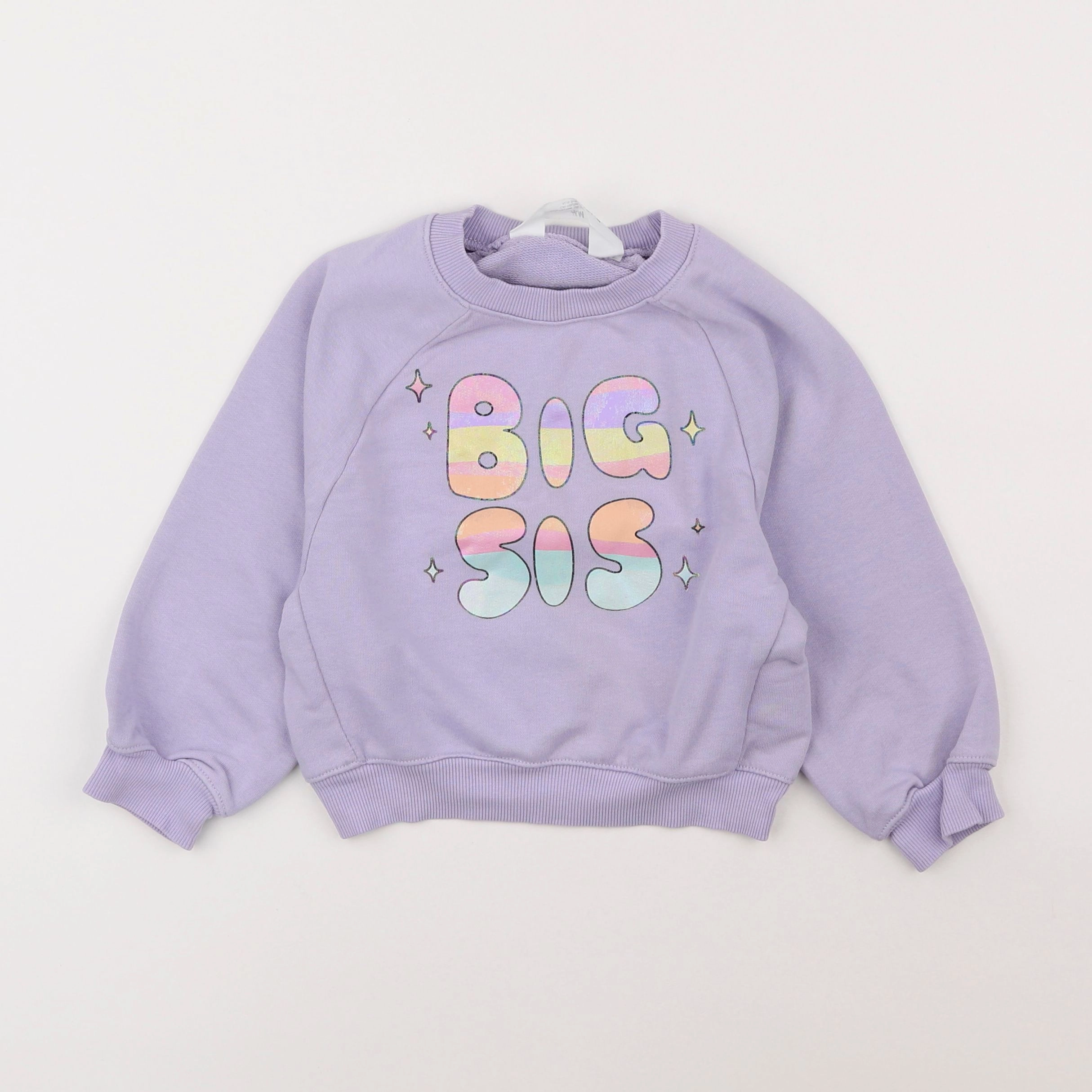 H&M - sweat violet - 2/4 ans