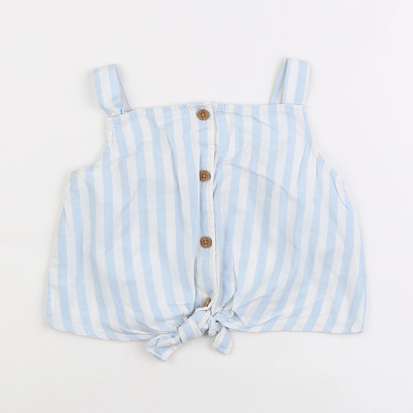 H&M - crop-top blanc, bleu - 6/7 ans