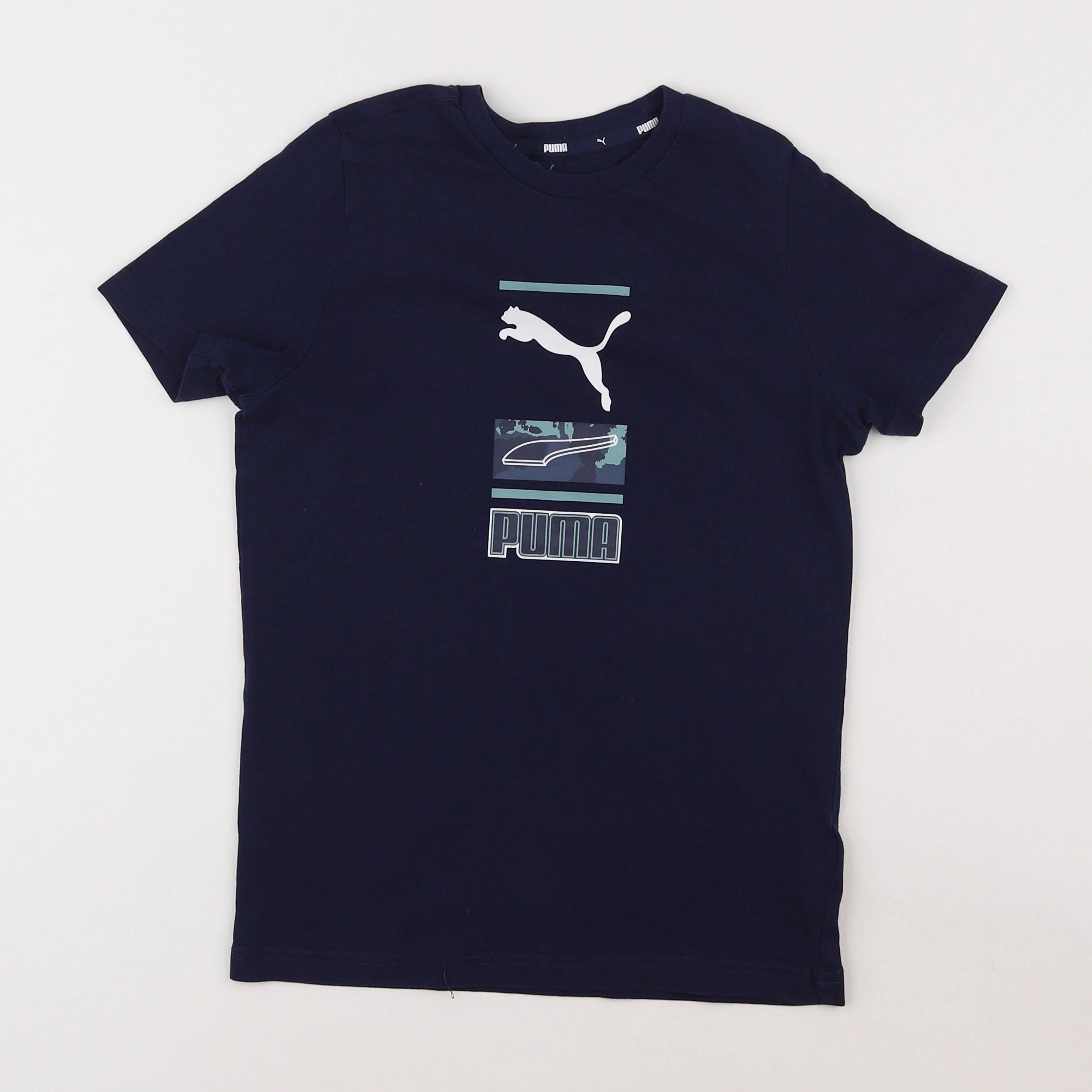 Puma - tee-shirt bleu - 9/10 ans