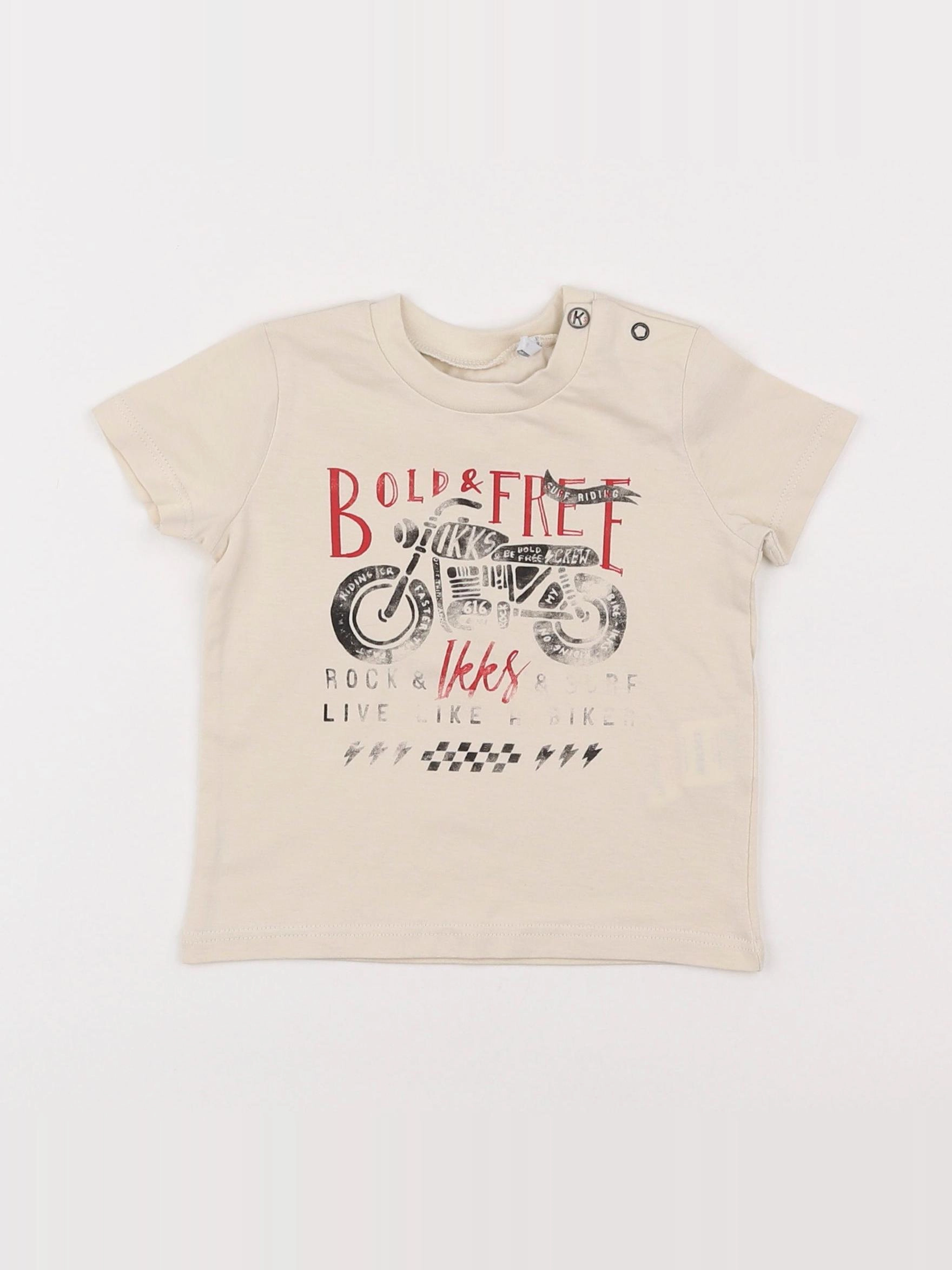 IKKS - tee-shirt beige - 6 mois