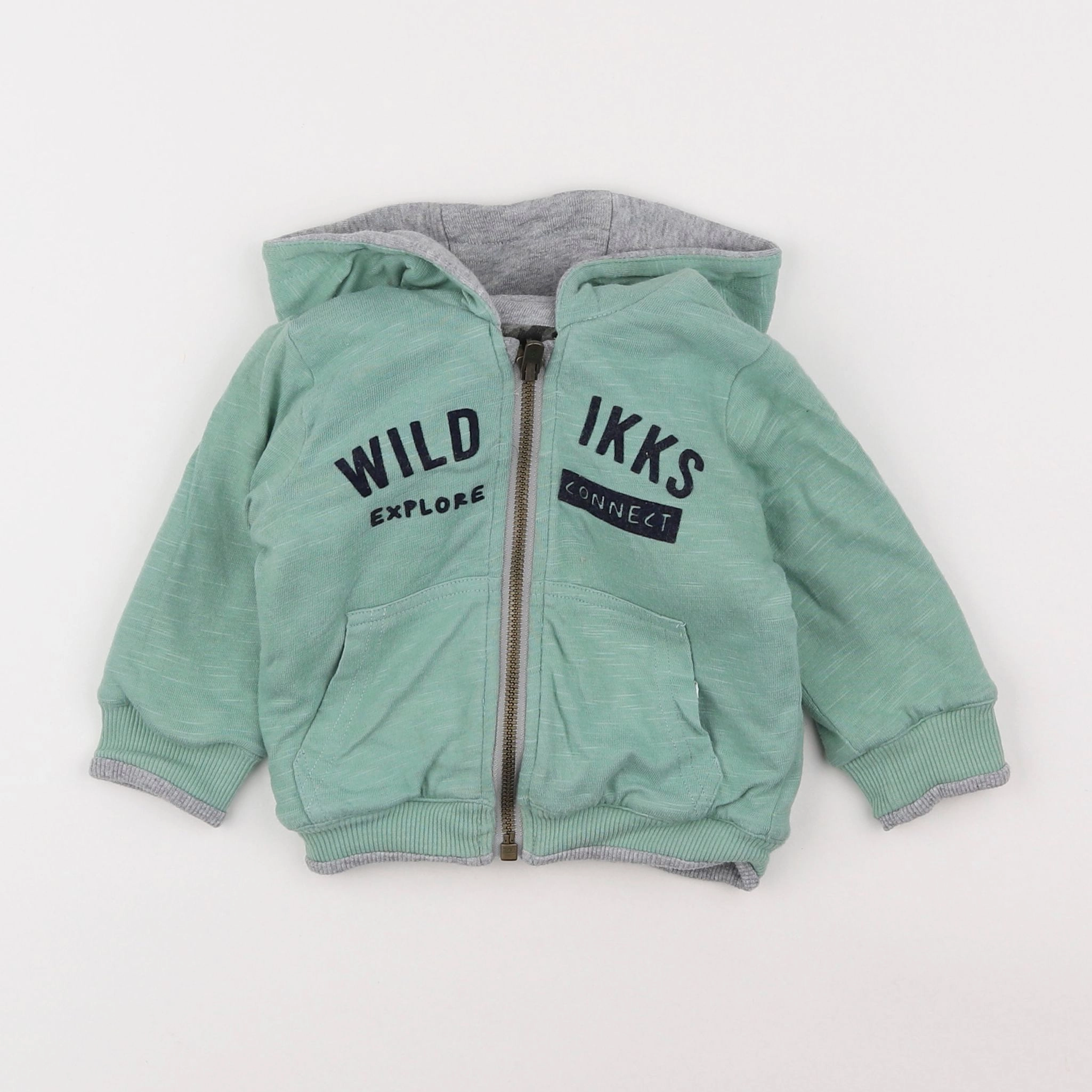 IKKS - sweat vert - 6 mois