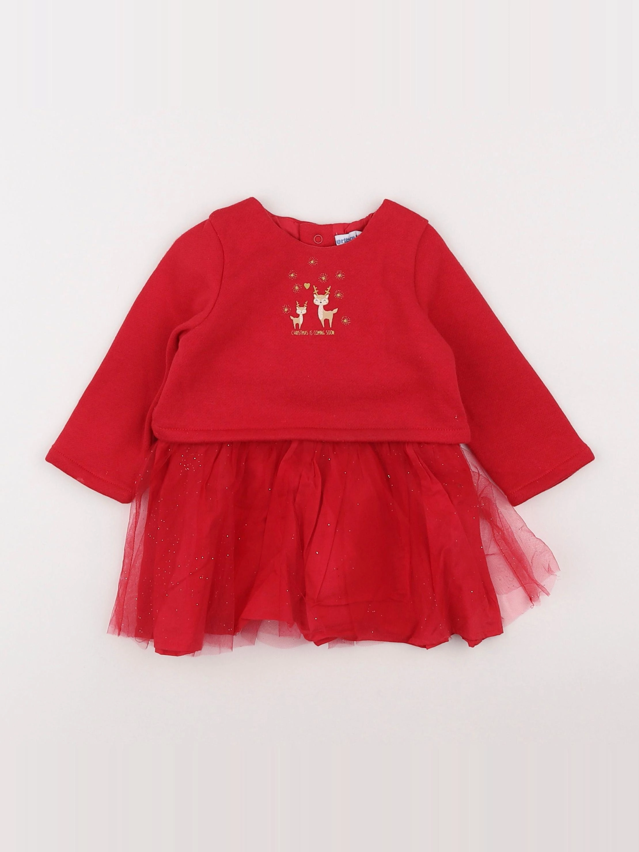 Vertbaudet - robe rouge - 9 mois
