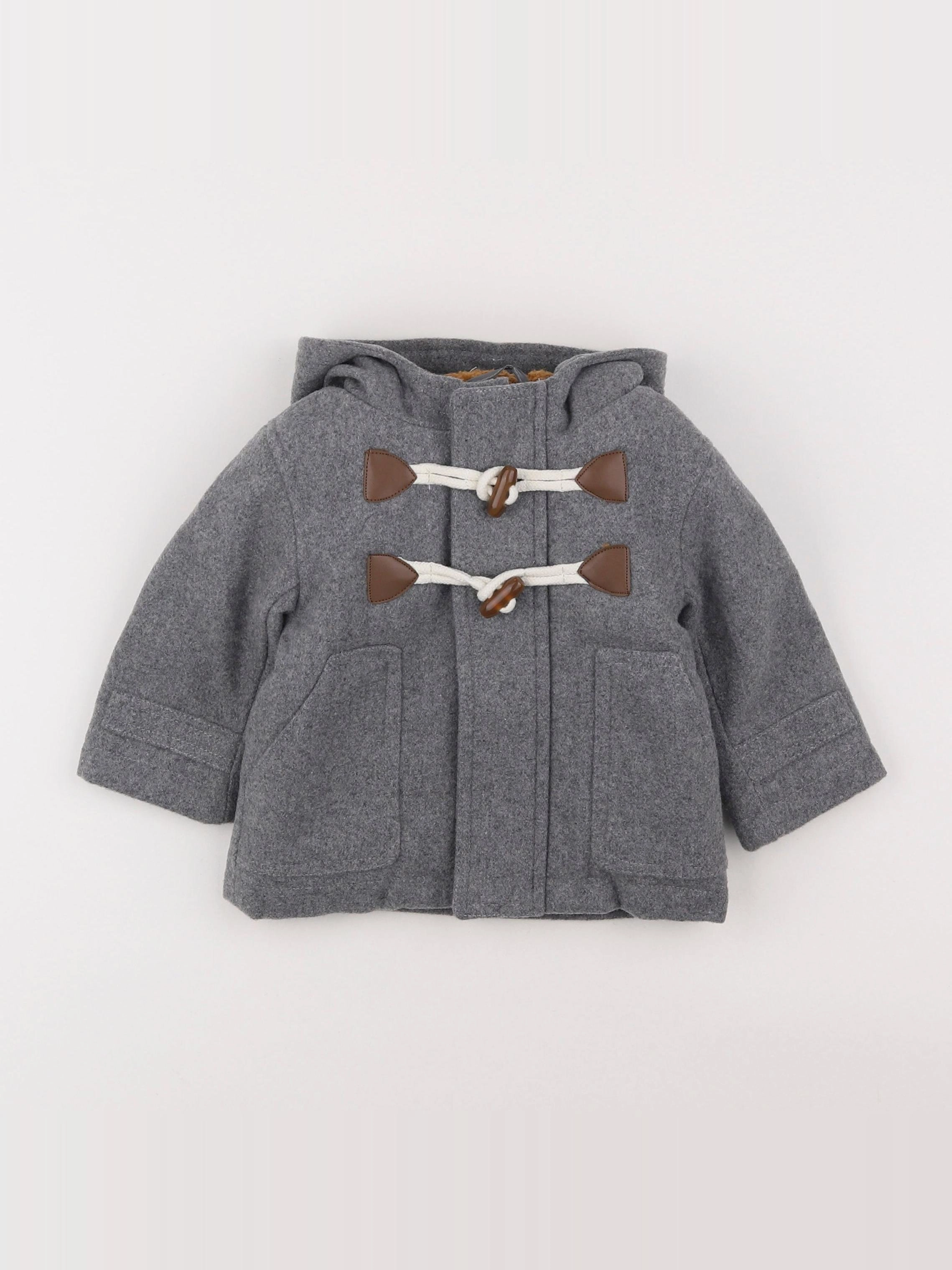 Vertbaudet - manteau gris - 6 mois