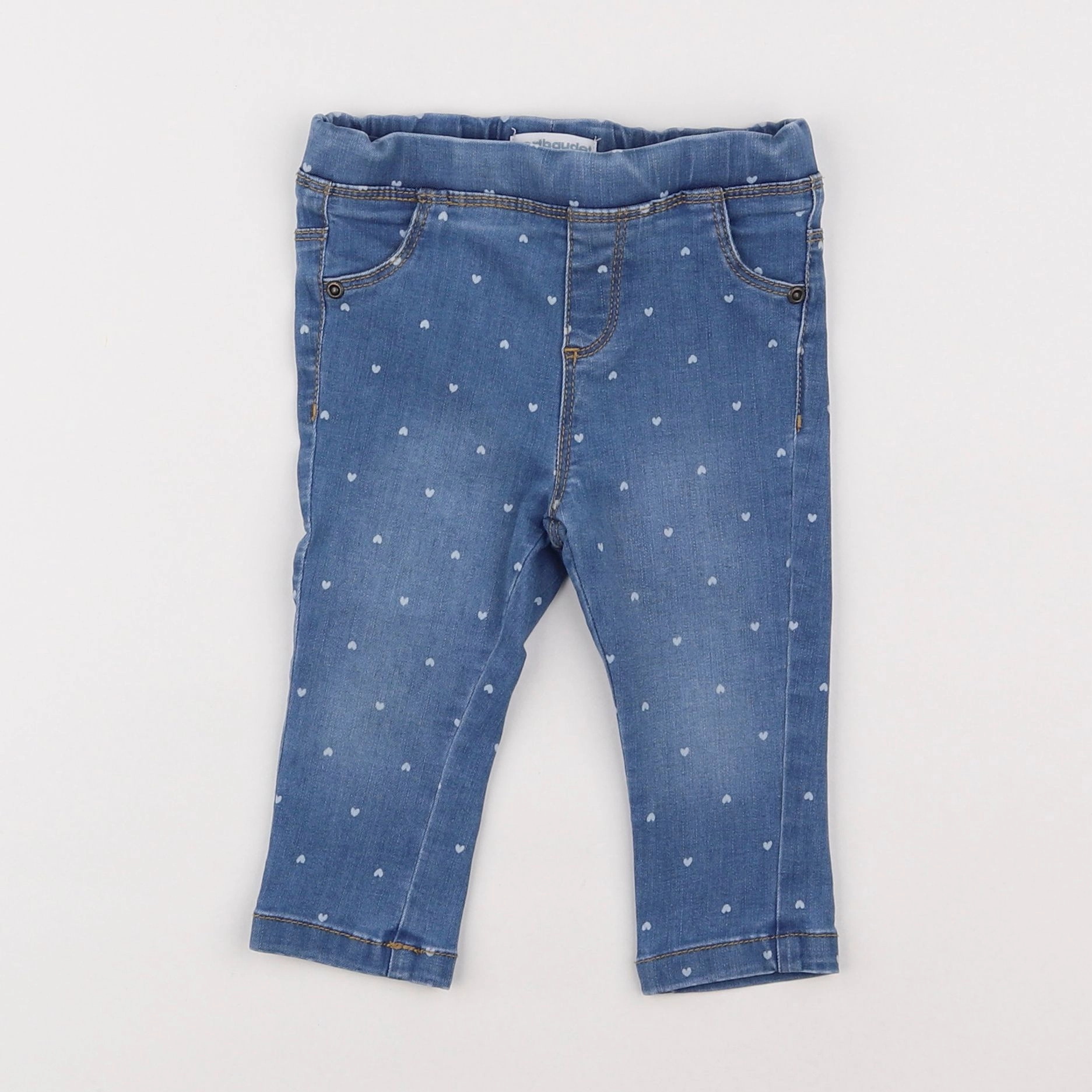 Vertbaudet - jegging bleu - 12 mois