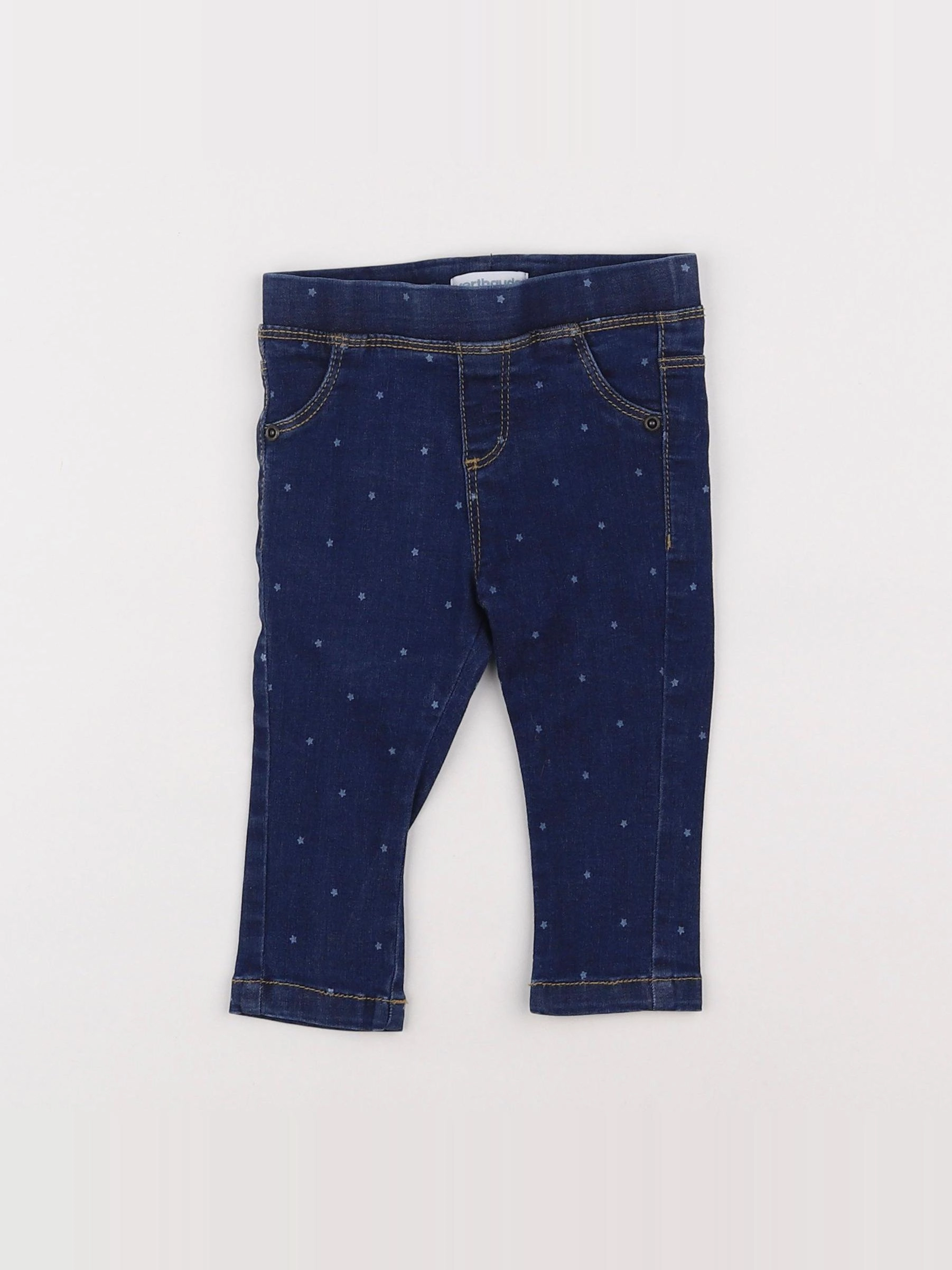 Vertbaudet - jegging bleu - 9 mois