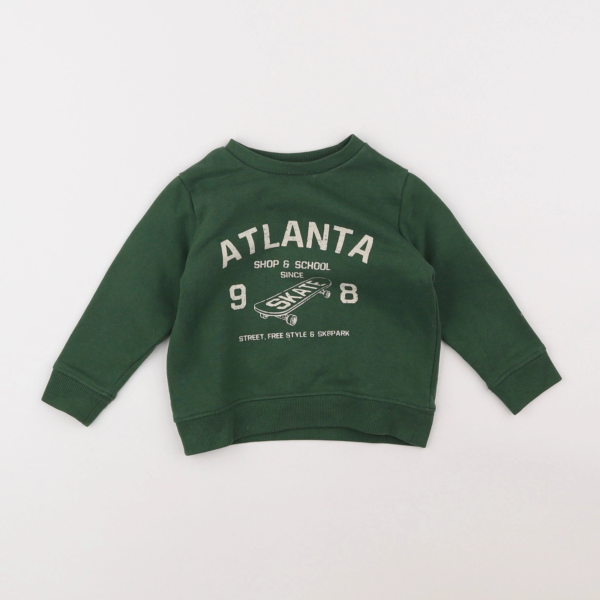 Vertbaudet - sweat vert - 2 ans