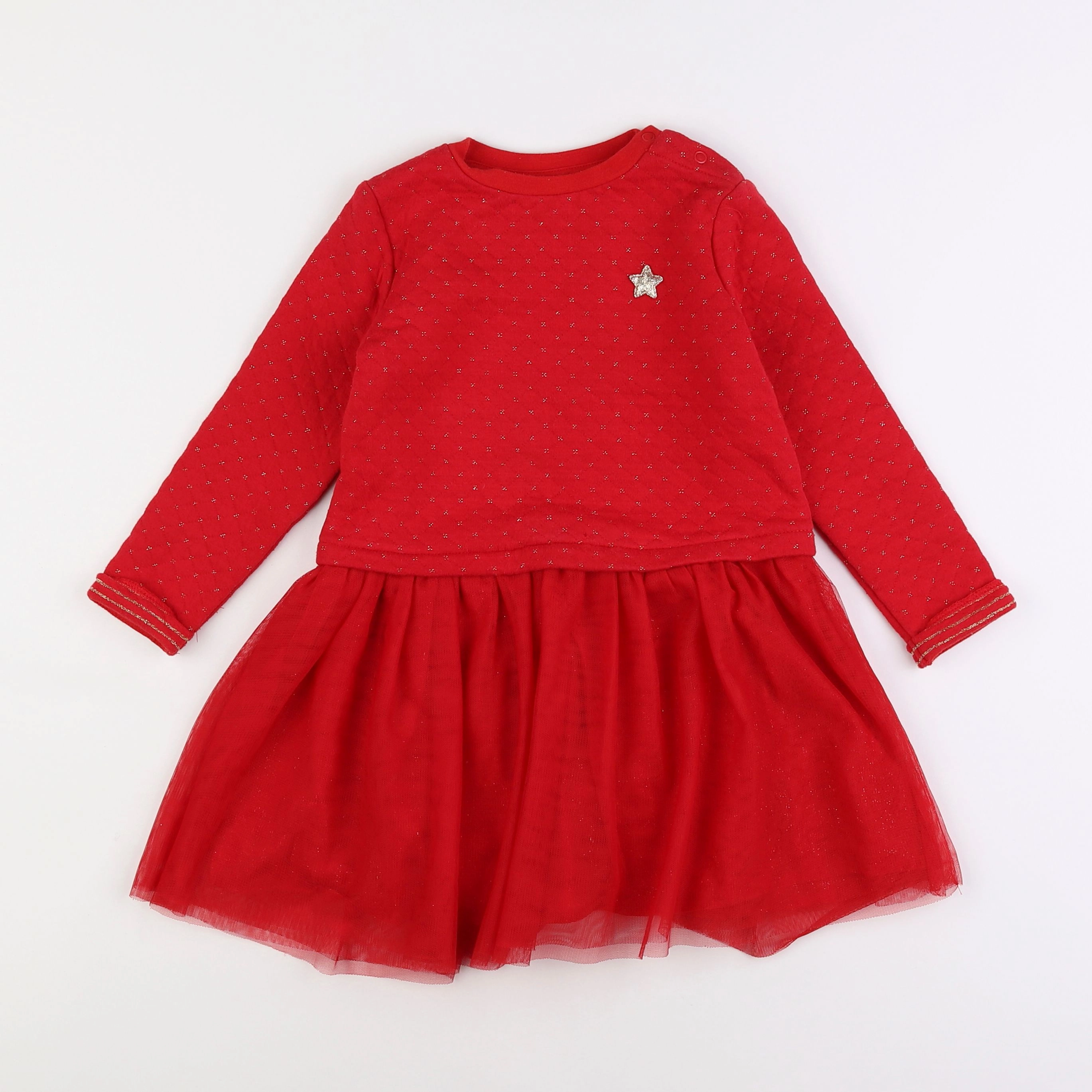 Vertbaudet - robe rouge - 5 ans