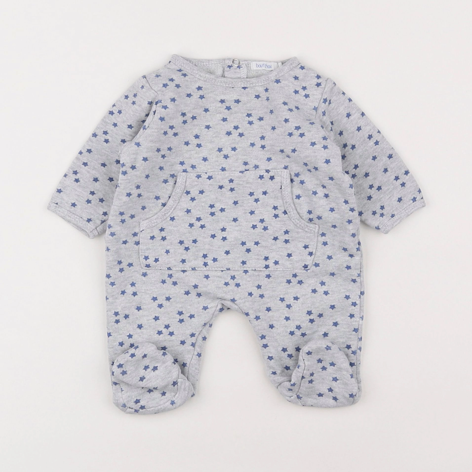 Boutchou - pyjama coton gris - 1 mois