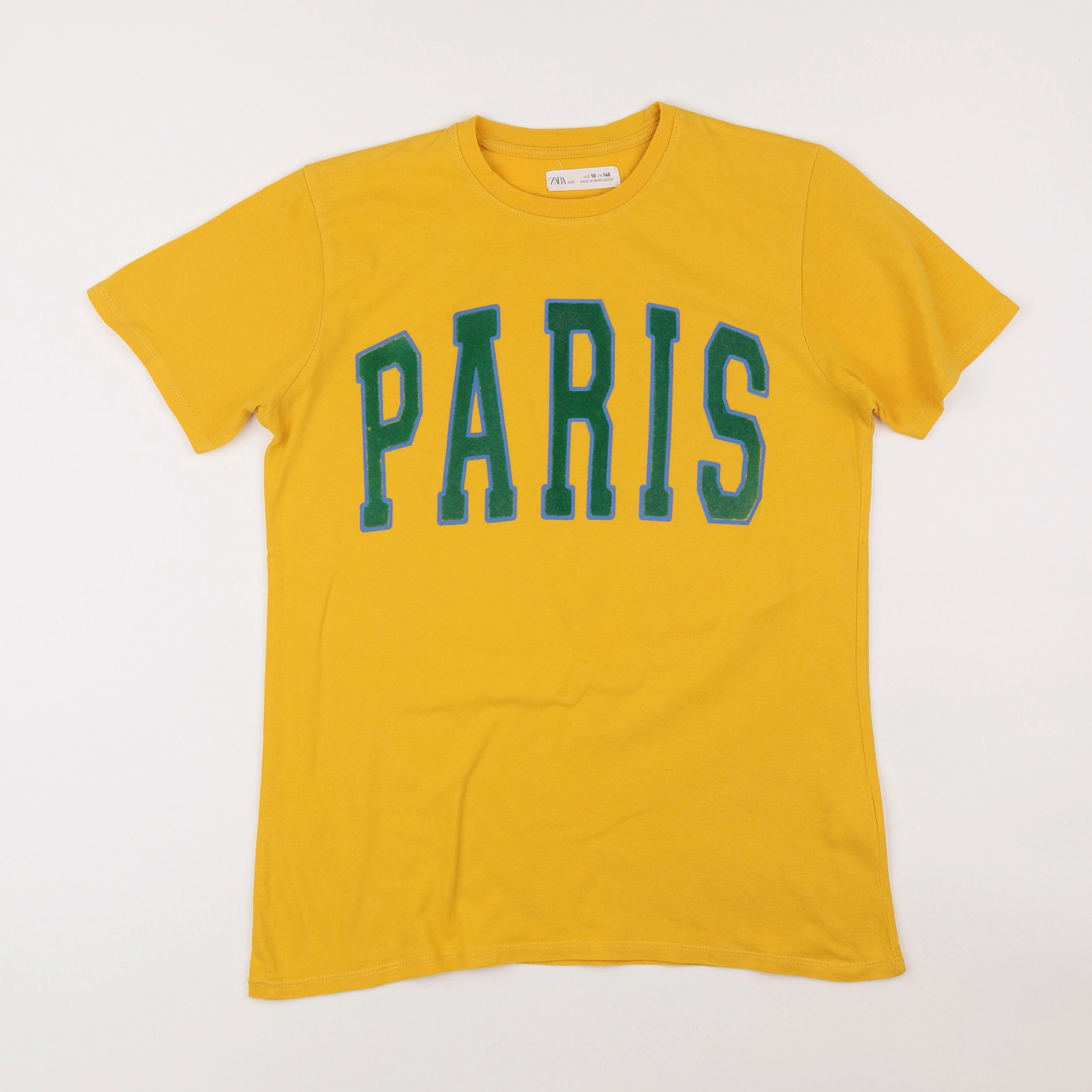 Zara - tee-shirt jaune - 10 ans