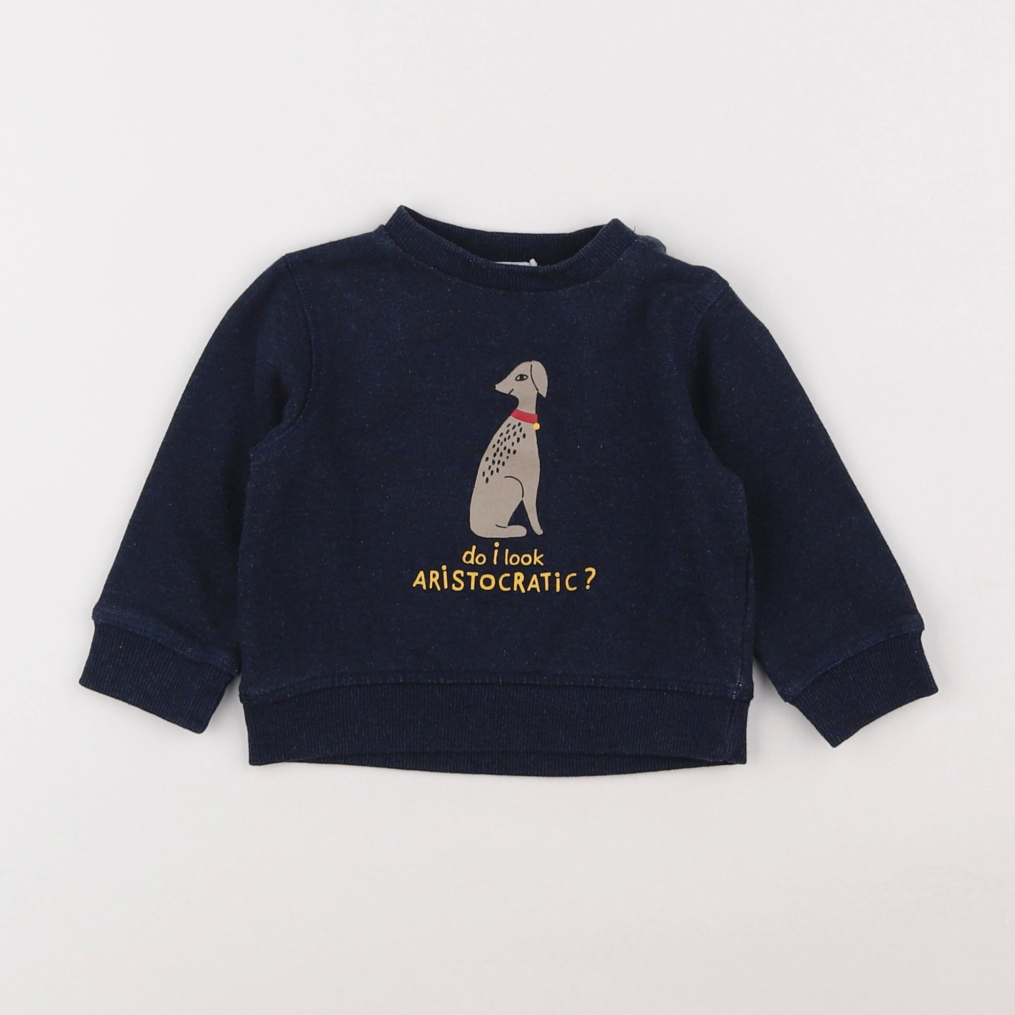 Boutchou - sweat bleu - 9 mois