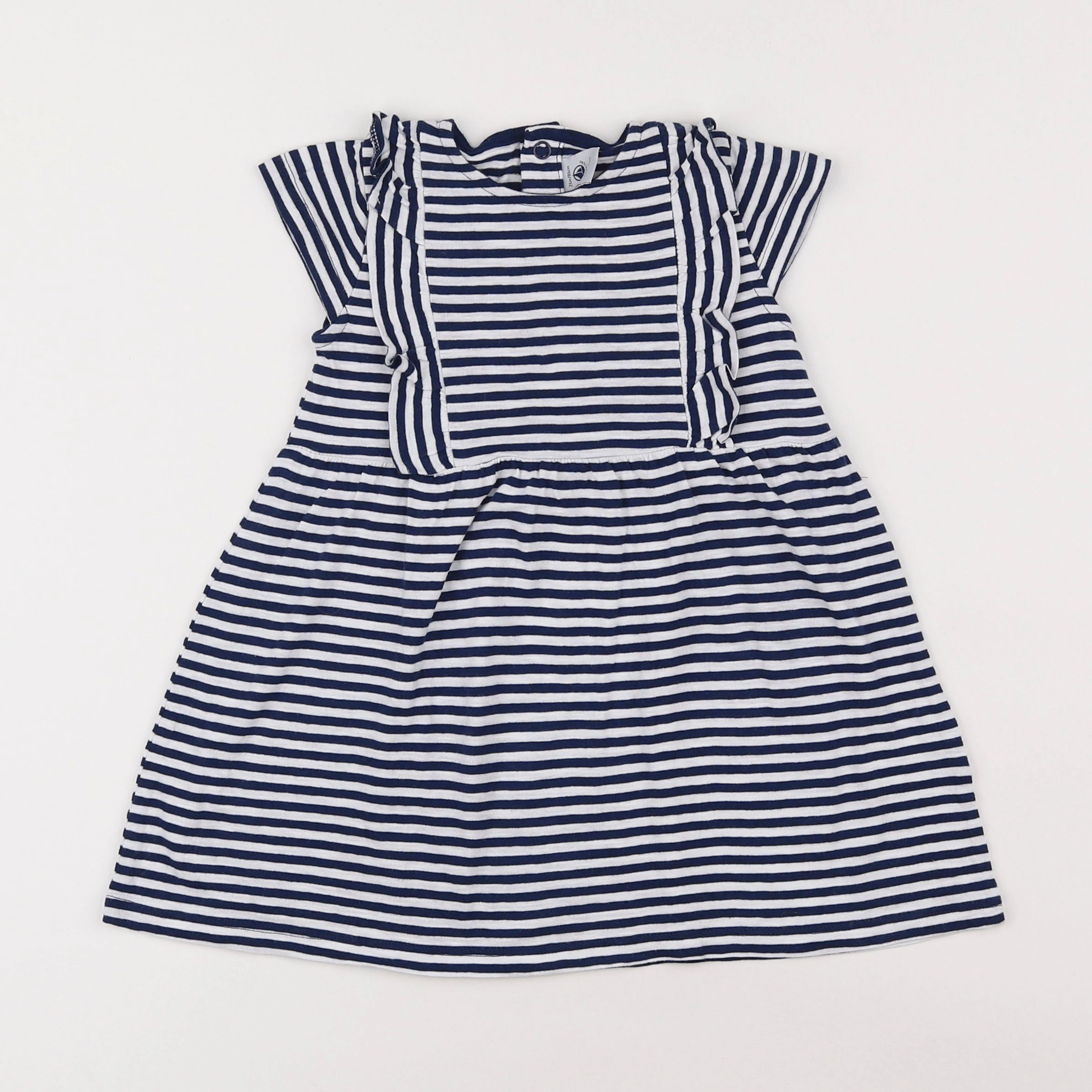 Petit Bateau - robe bleu - 2 ans