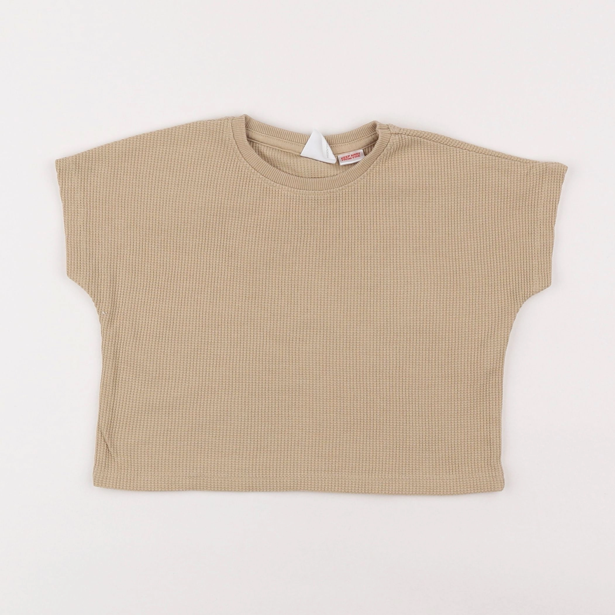 Zara - tee-shirt beige - 12/18 mois