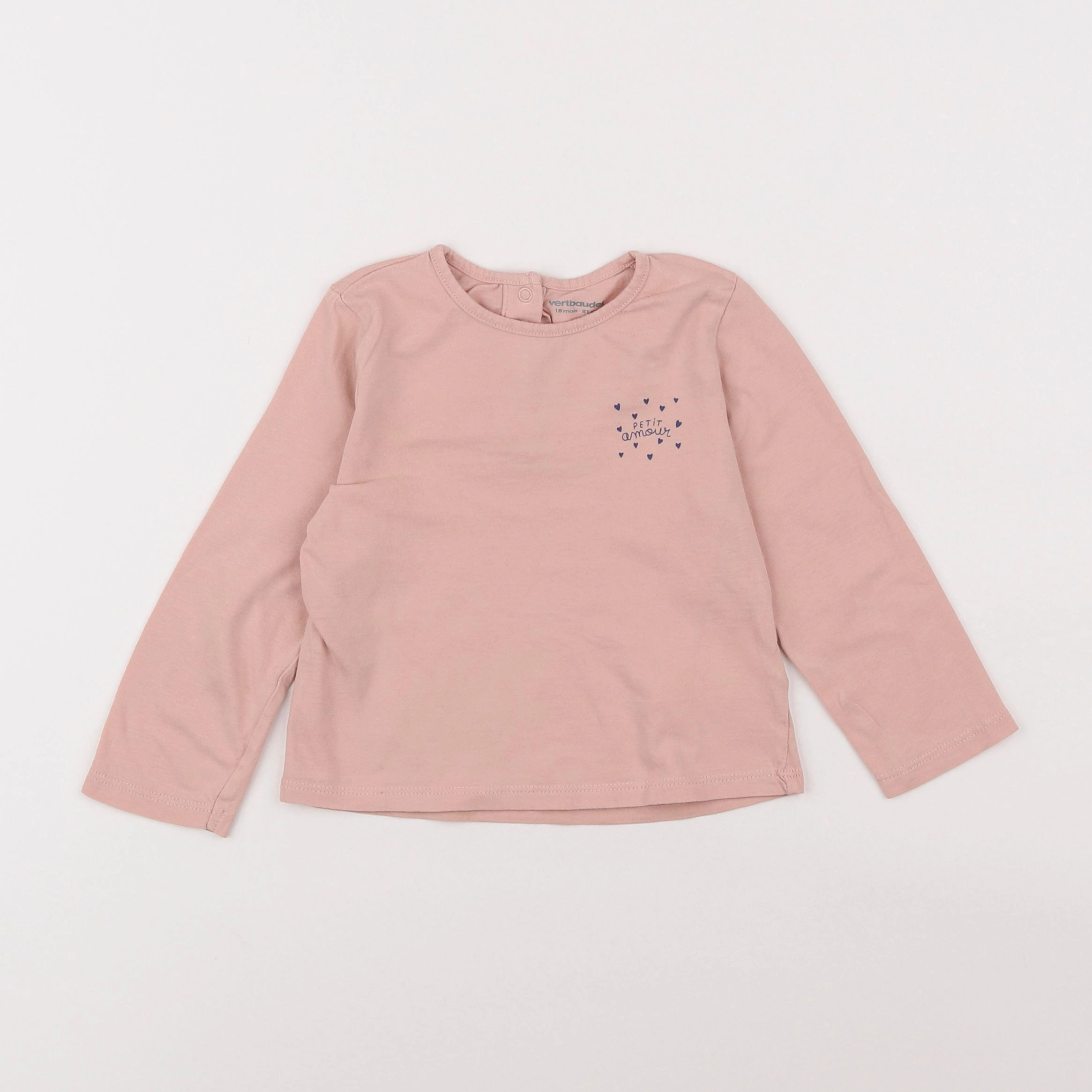 Vertbaudet - tee-shirt rose - 18 mois