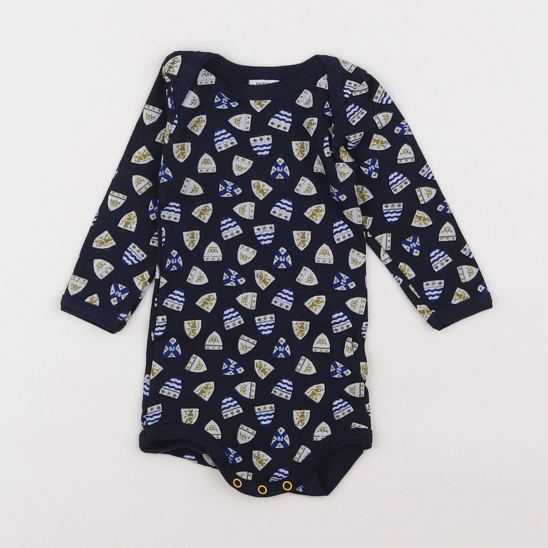 Petit Bateau - body bleu - 6 mois