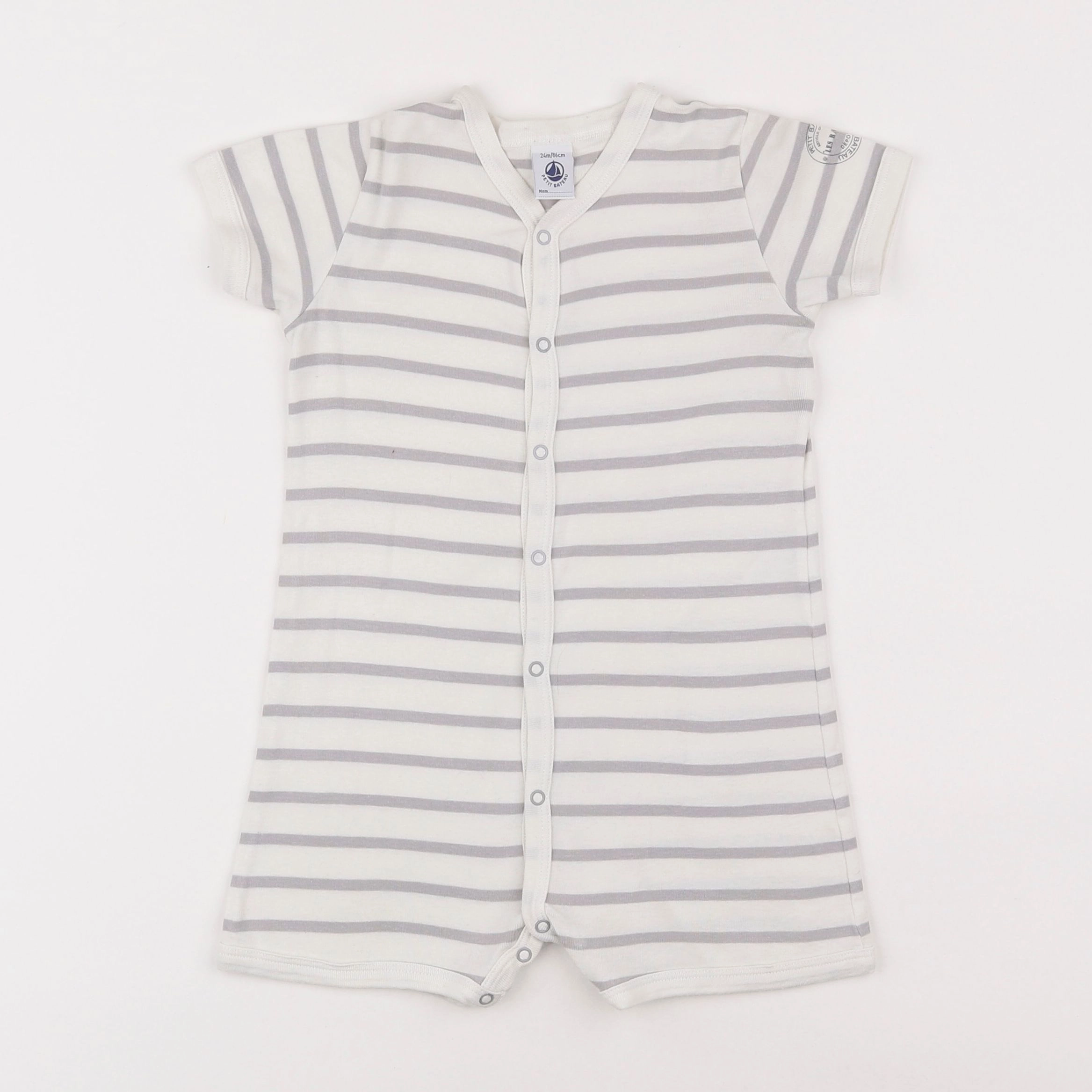 Petit Bateau - combinaison gris - 2 ans