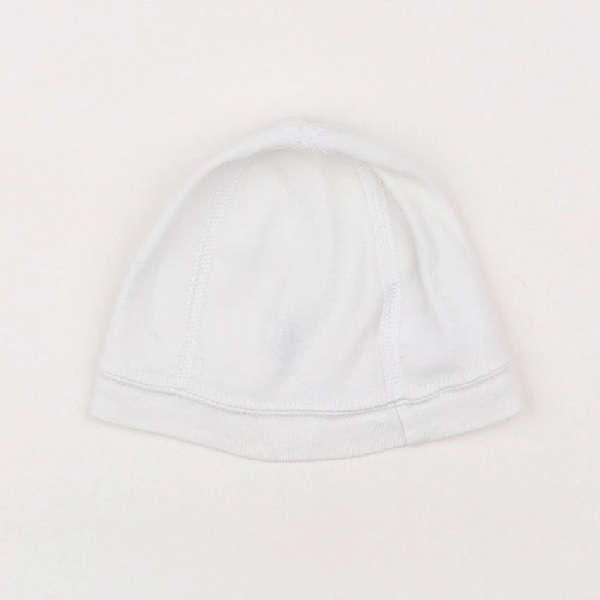 Petit Bateau - bonnet de naissance blanc - 1 mois