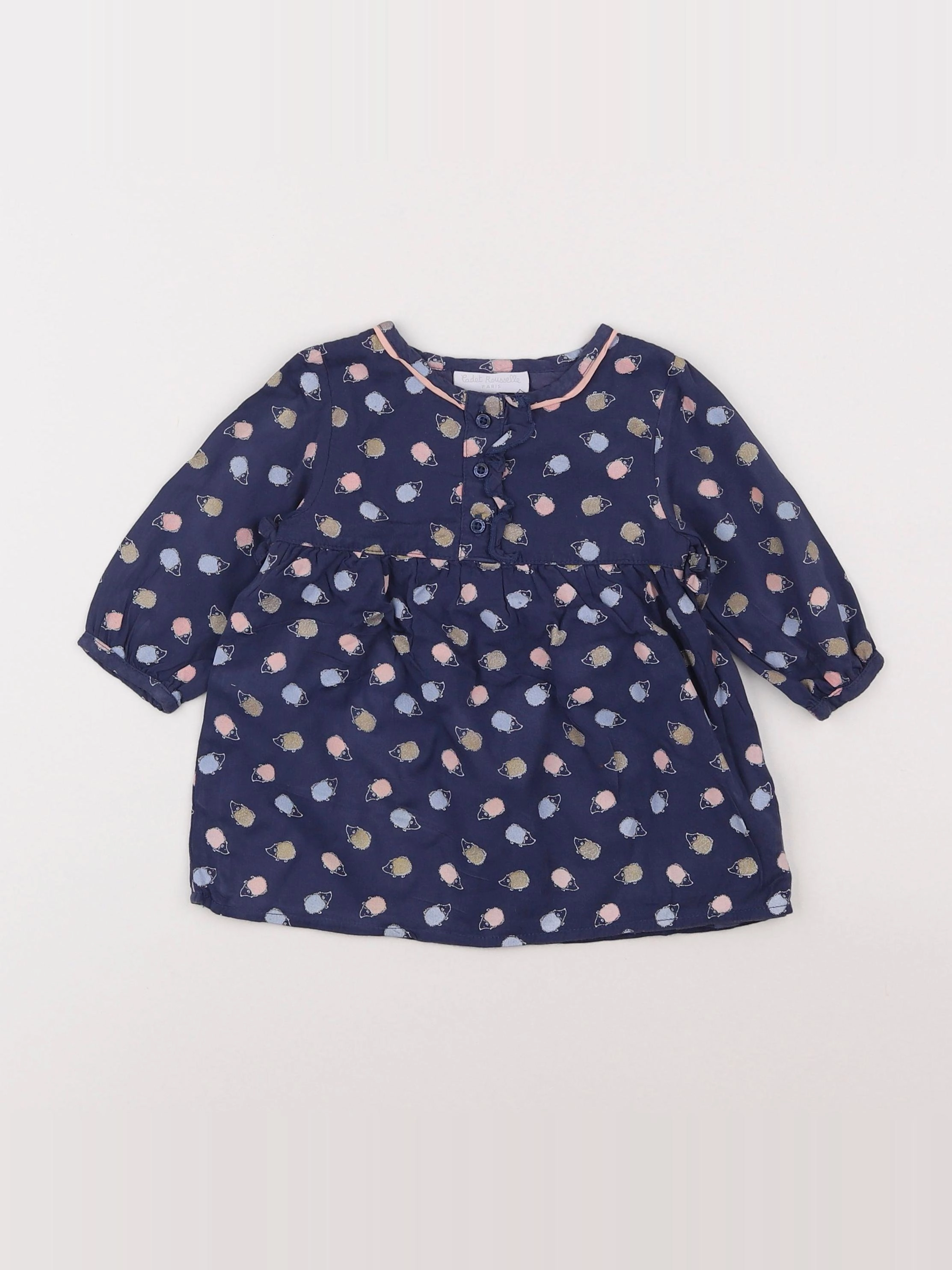 Cadet Rousselle - robe bleu - 6 mois