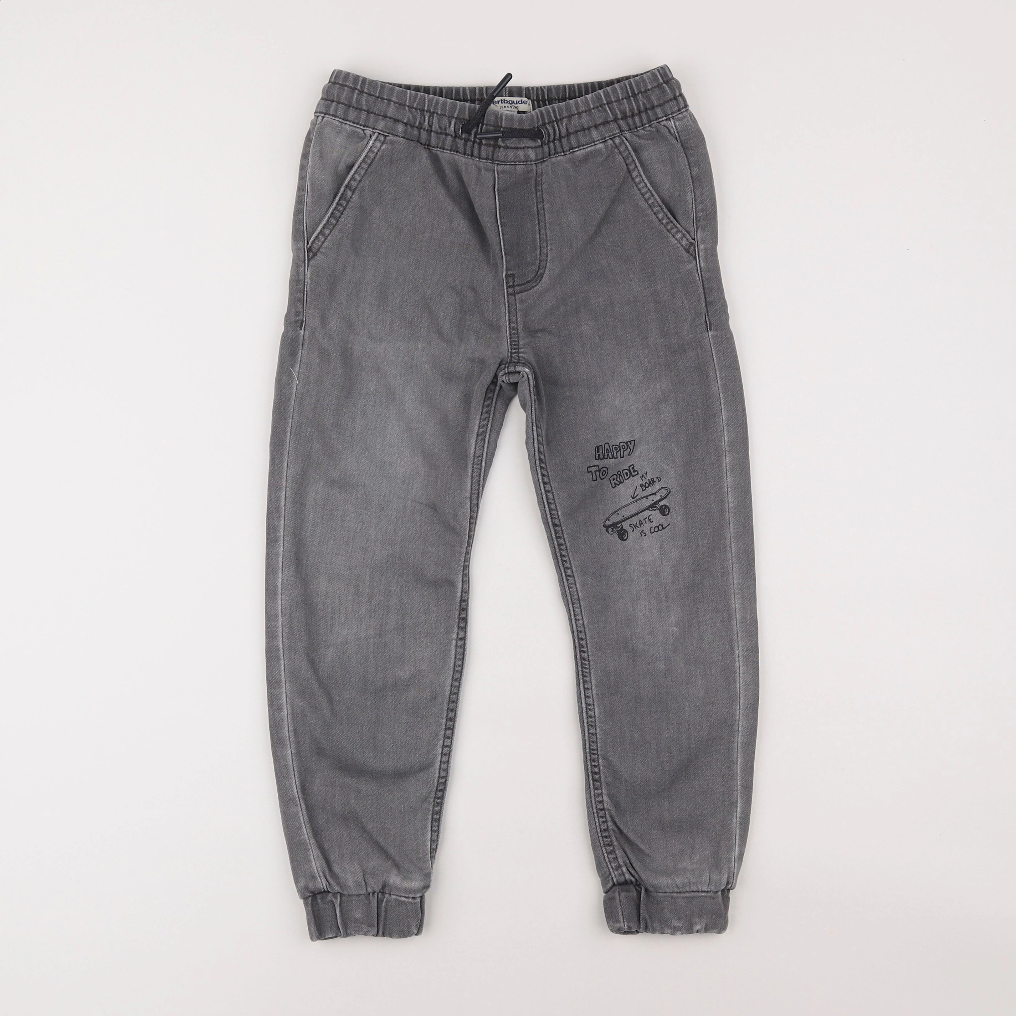 Vertbaudet - pantalon gris - 7 ans