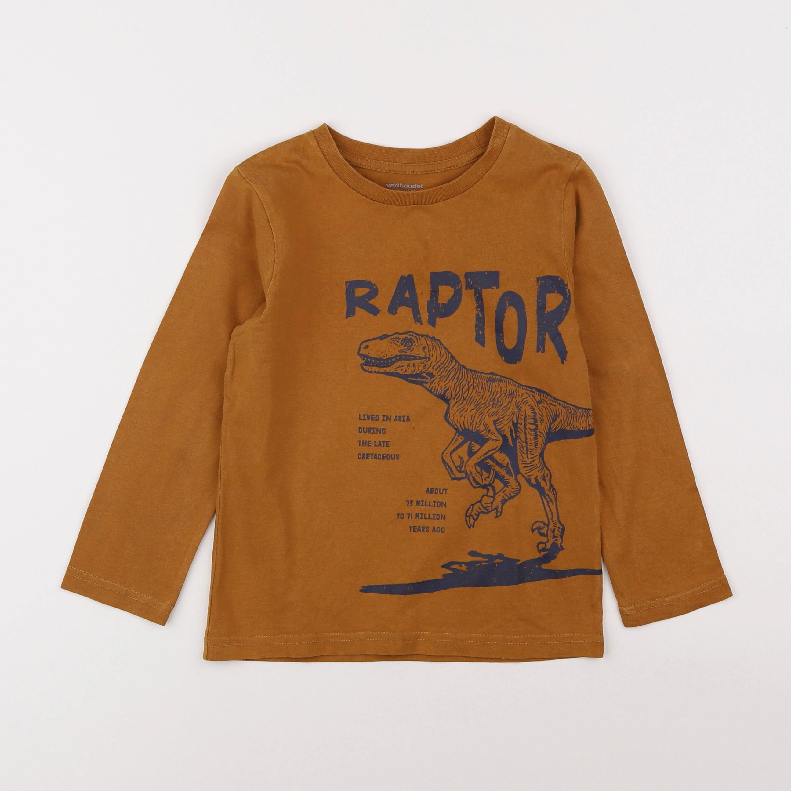 Vertbaudet - tee-shirt marron - 6 ans