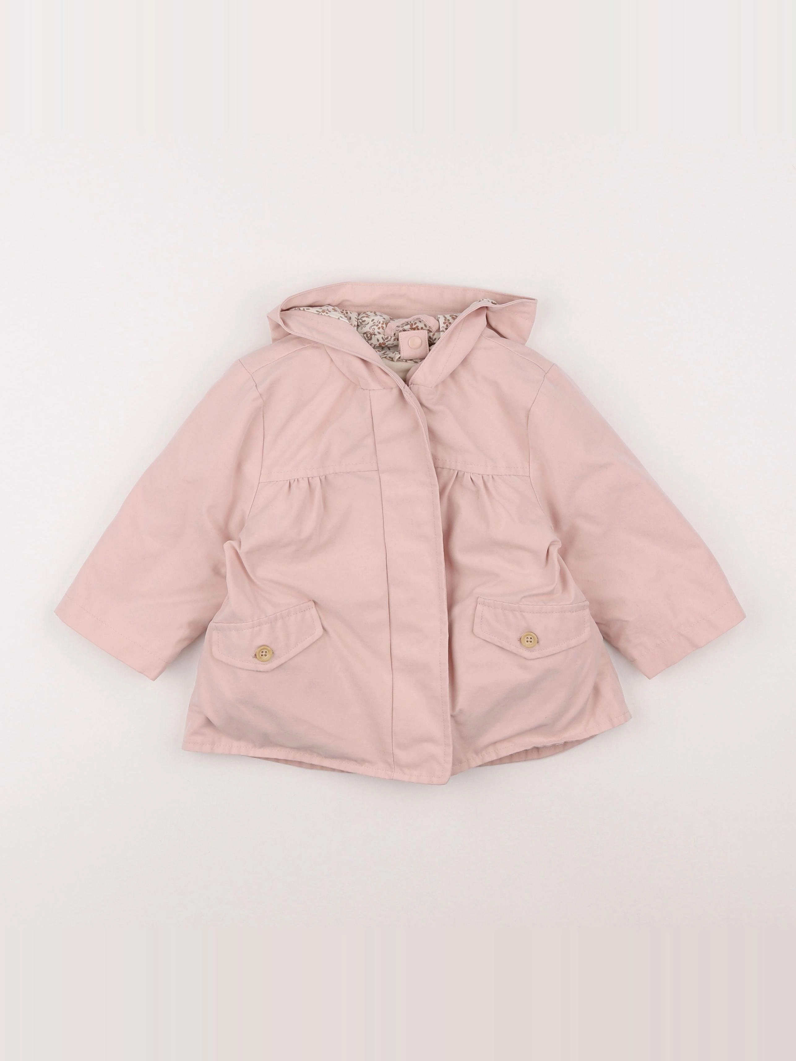 Vertbaudet - imperméable rose - 12 mois